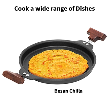 Nonstick Uttapam Pan 24 cm with Glass Lid (NUP24G) - Image 4