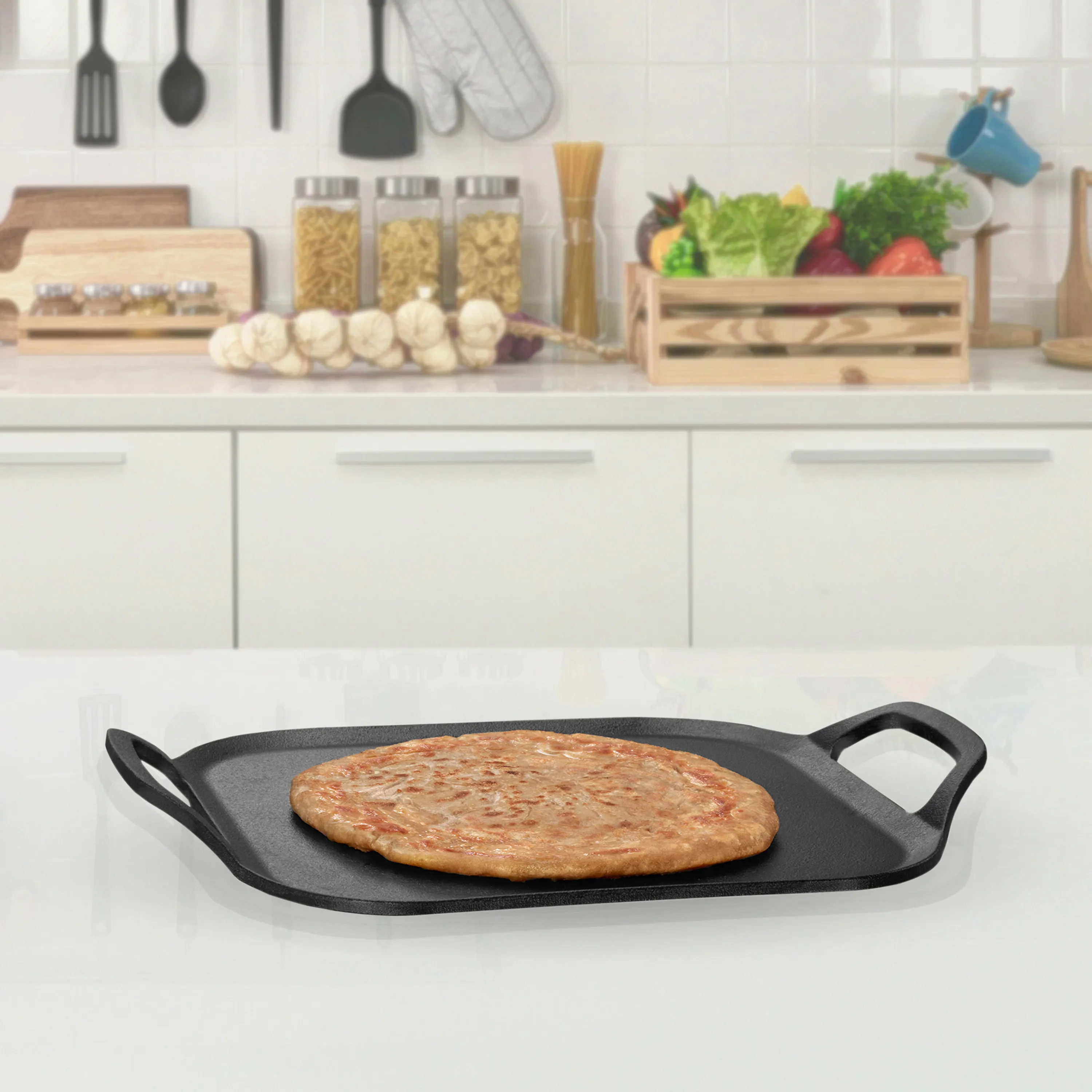 Reinforced Cast Iron Square Tava 26 cm (CIST26)