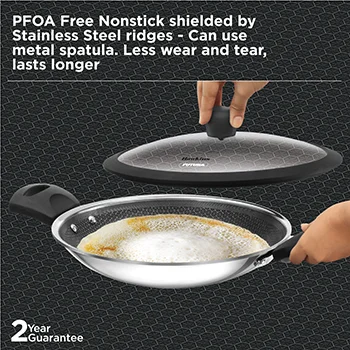 SS Tri-ply with shielded Nonstick Appachatty 1.25 Litre (NSA125G) - Image 2