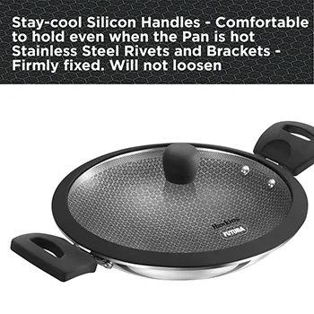 SS Tri-ply with shielded Nonstick Appachatty 1.25 Litre (NSA125G) - Image 6