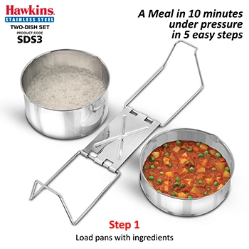 Stainless Steel Two-Dish Set (SDS3) - Image 4
