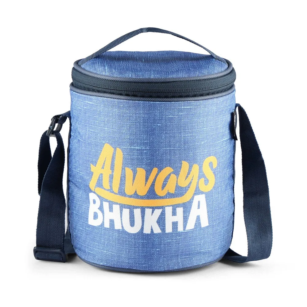 "Always Bhukha" - Glass Tiffin with Printed Jacket (Milton) - Image 5