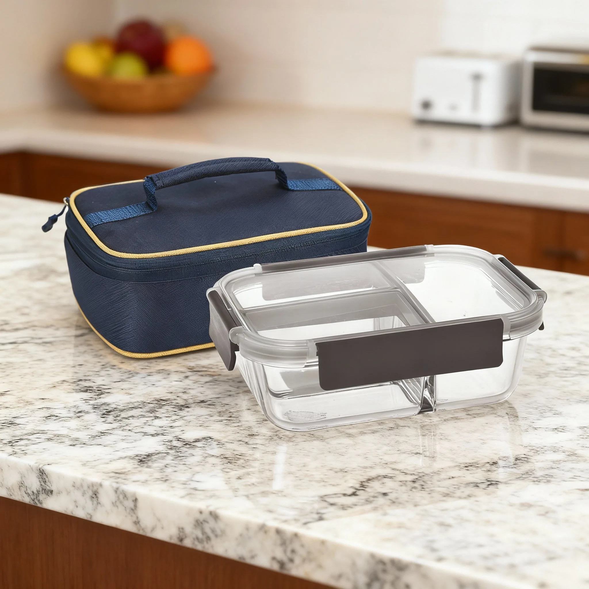 All Fresh Rectangular 3 Divider Tiffin (Treo by Milton) - Image 2
