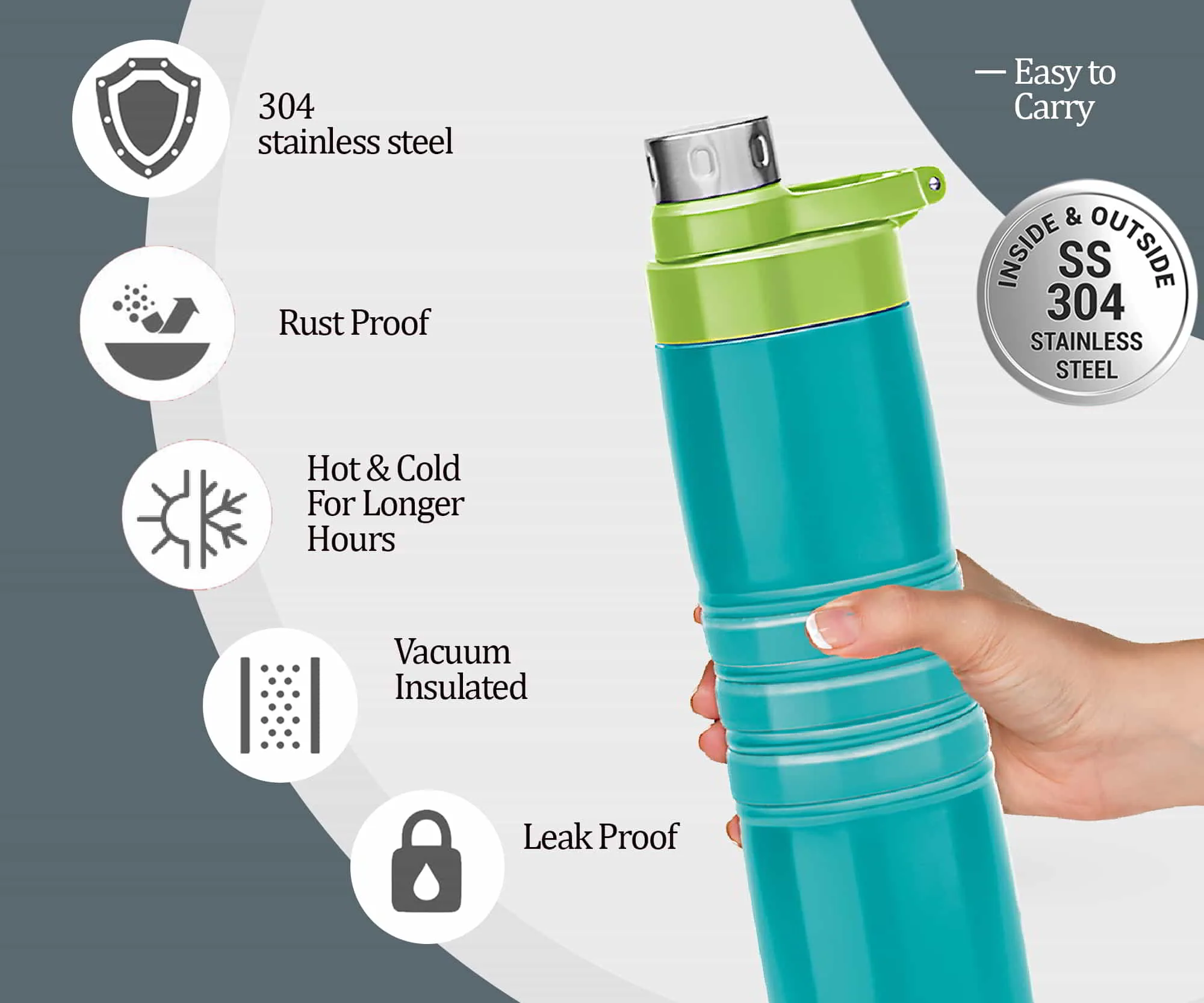Amigo Thermosteel Water Bottle (Milton) - Image 3