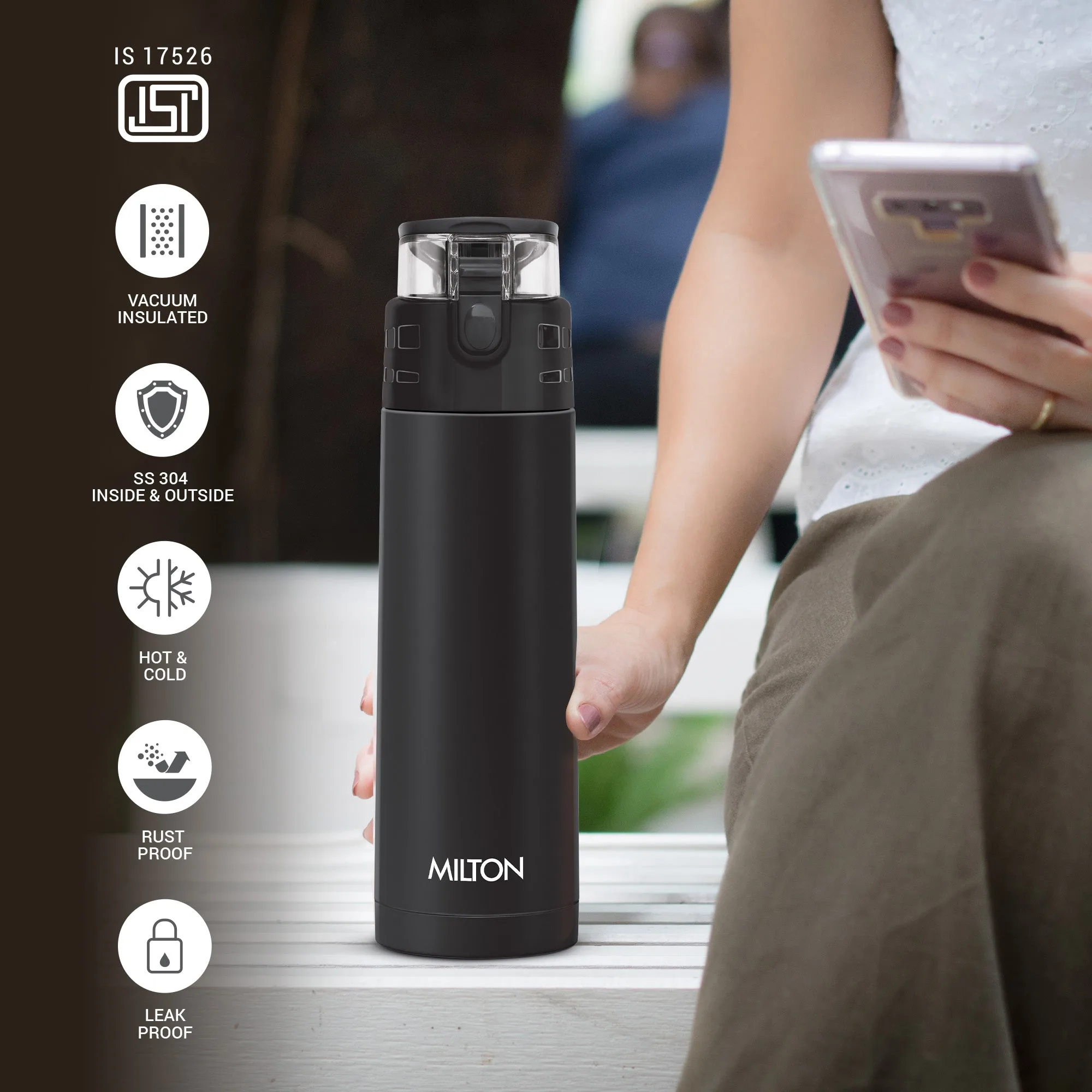 Atlantis Thermosteel Water Bottle (Milton) - Image 3