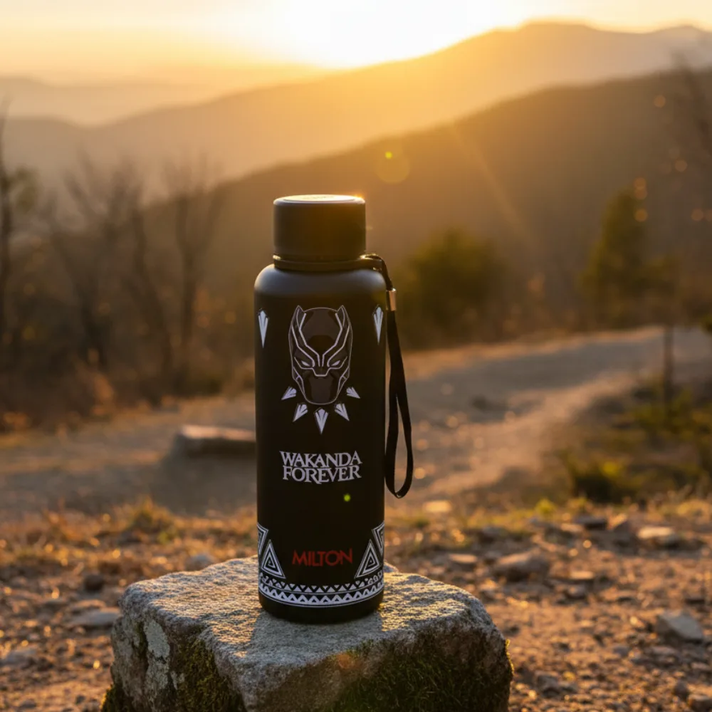 Black Panther Wakanda Forever 3D Print Thermosteel Bottle (Milton) - Image 8