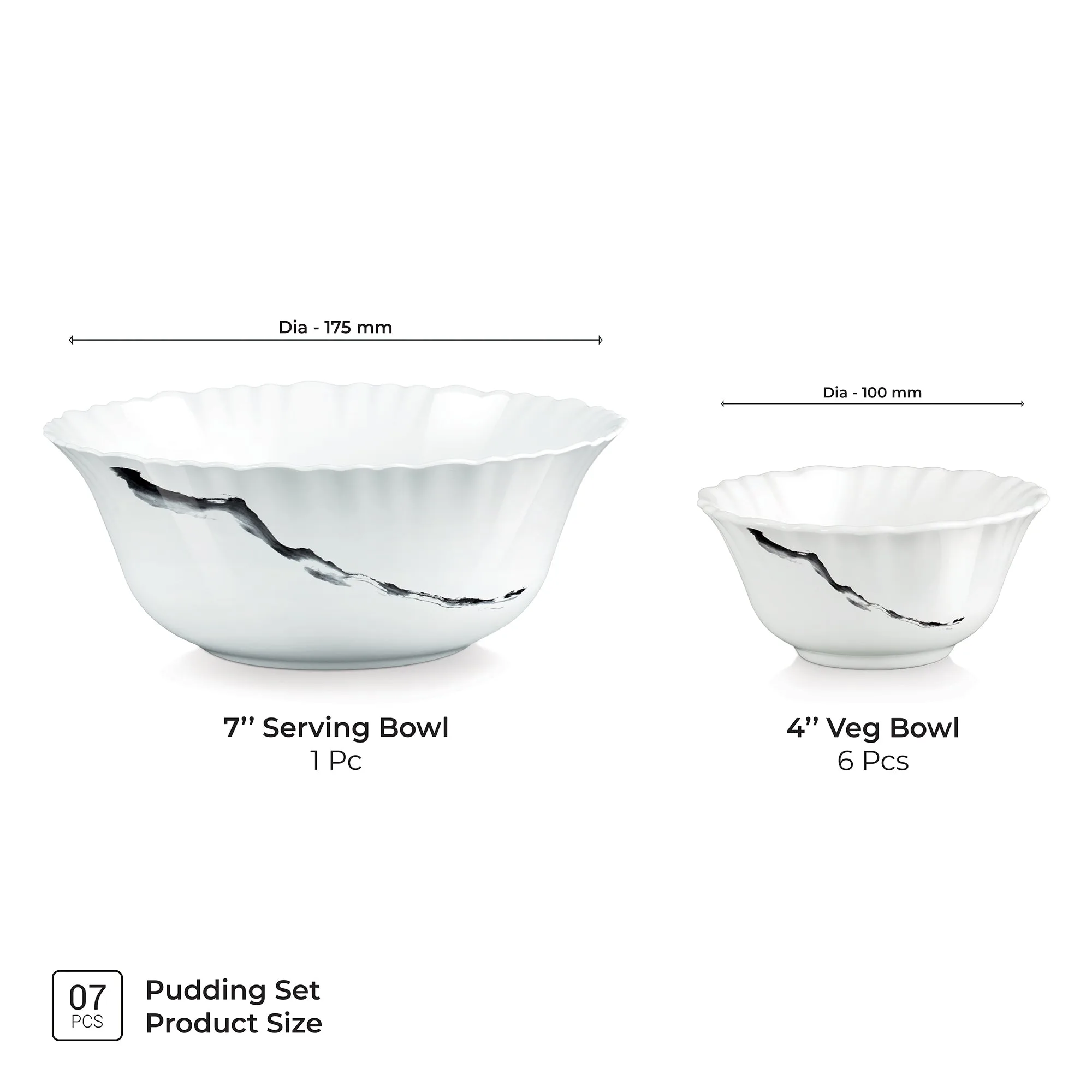 Aurelia Collection 7 Pcs Pudding Set - STRIA (Treo by Milton) - Image 3