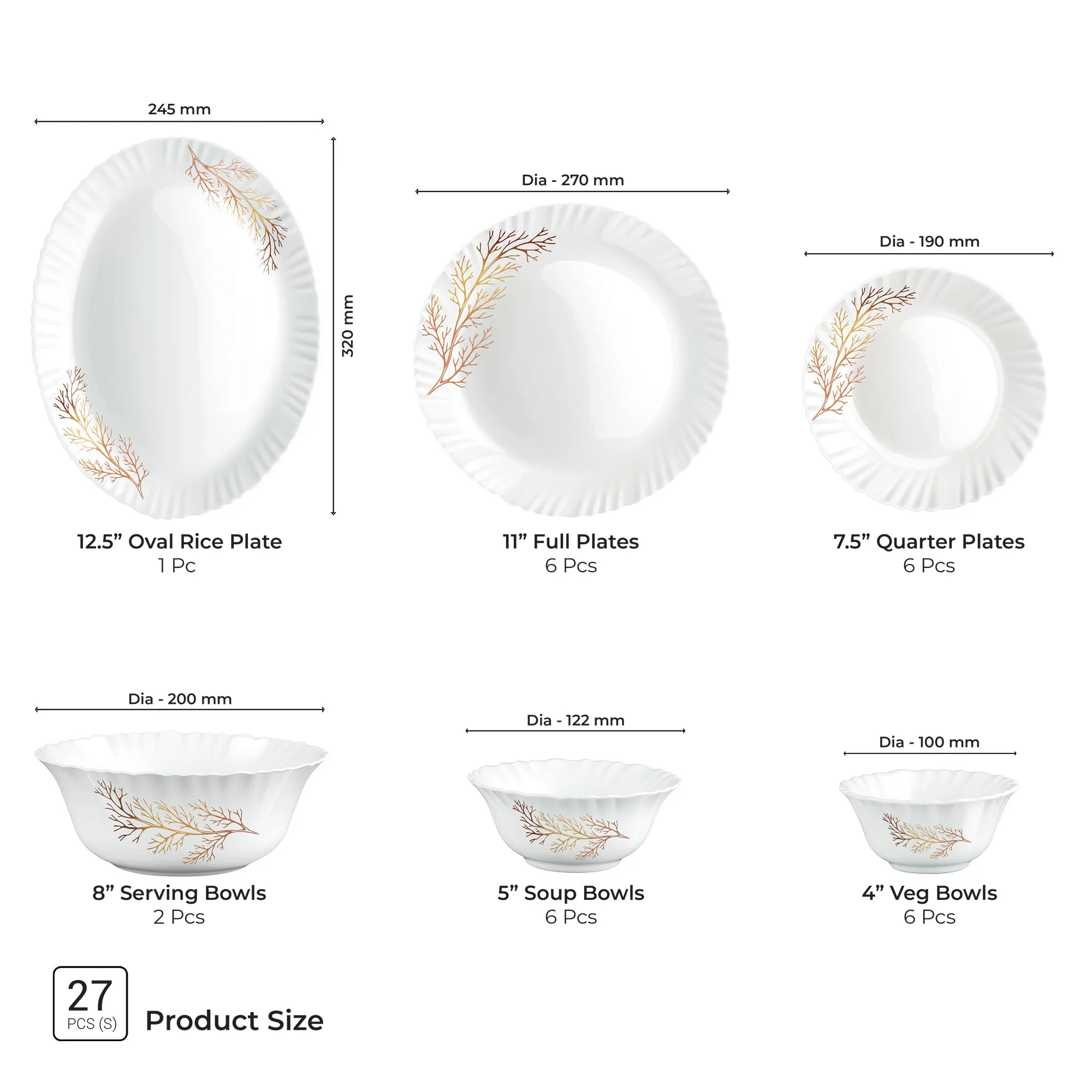 Aurelia Collection Dinner Set - SILVIA - Image 11