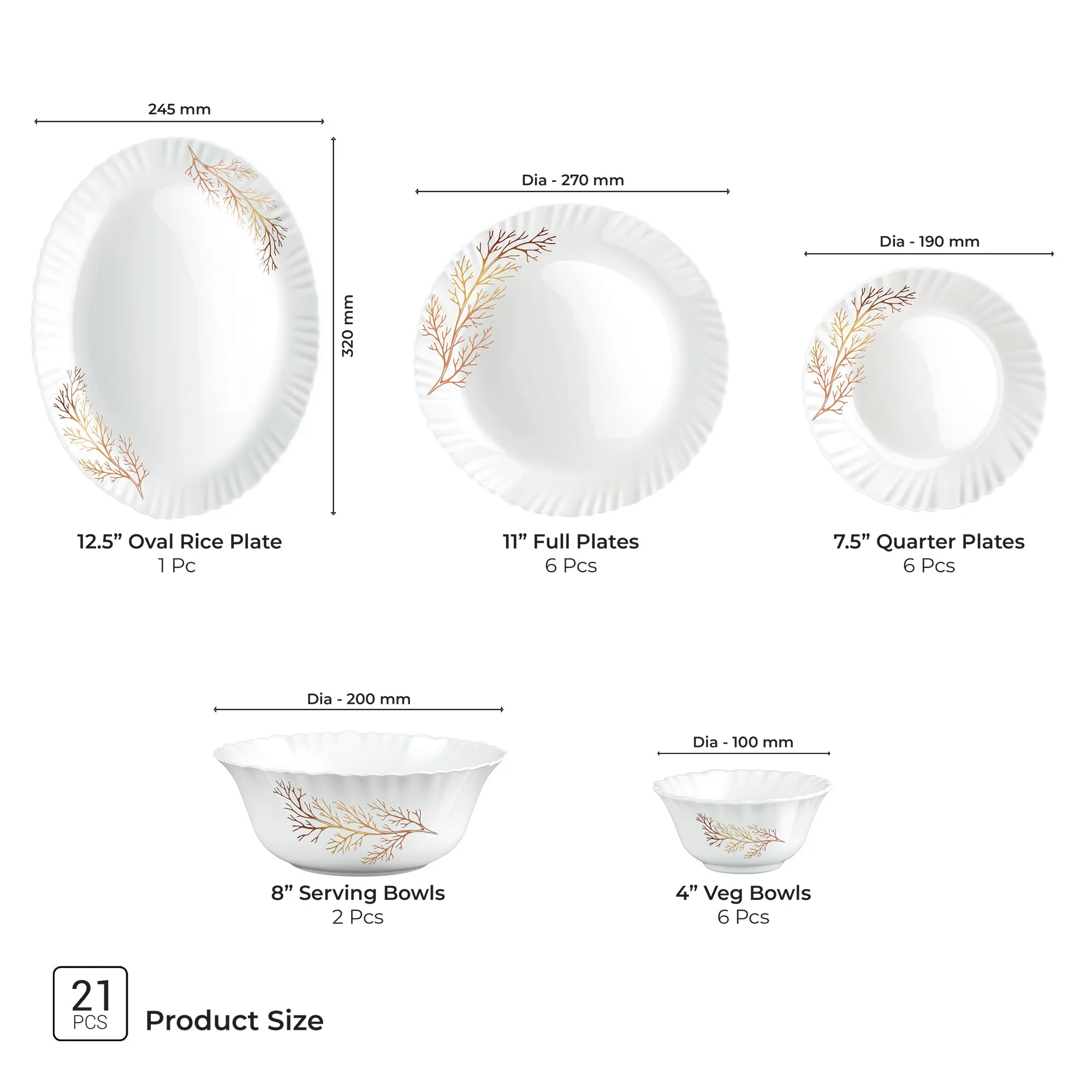 Aurelia Collection Dinner Set - SILVIA - Image 16