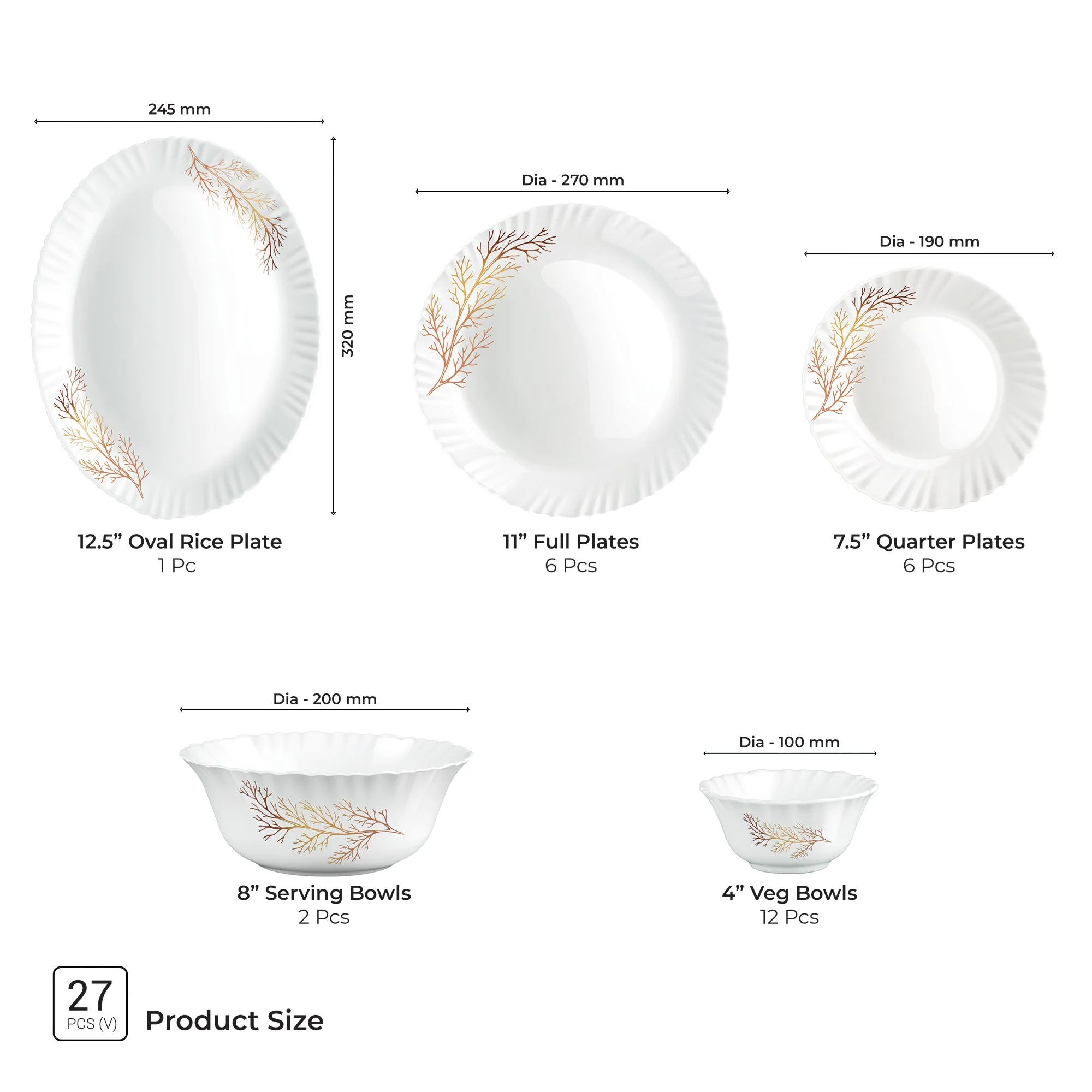 Aurelia Collection Dinner Set - SILVIA - Image 17