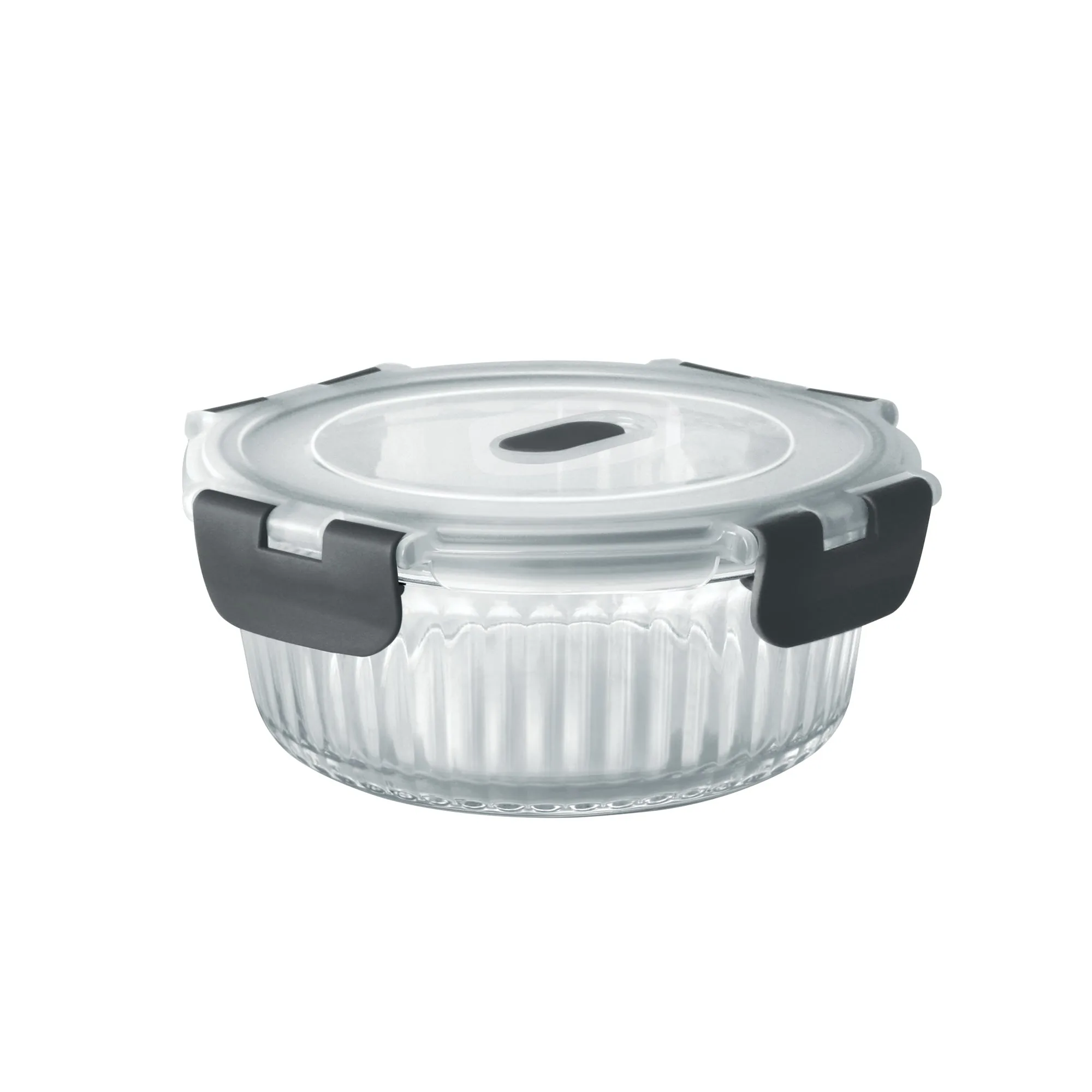 Borosilicate Clip Fresh Rib Round Container (Treo by Milton)