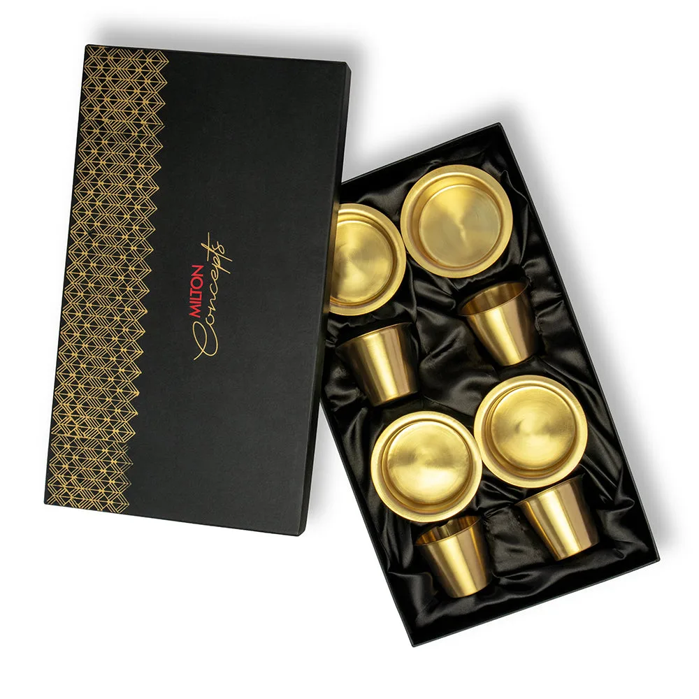 Brass Dabara Tumbler Set of 4 (Milton Concepts) - Image 2