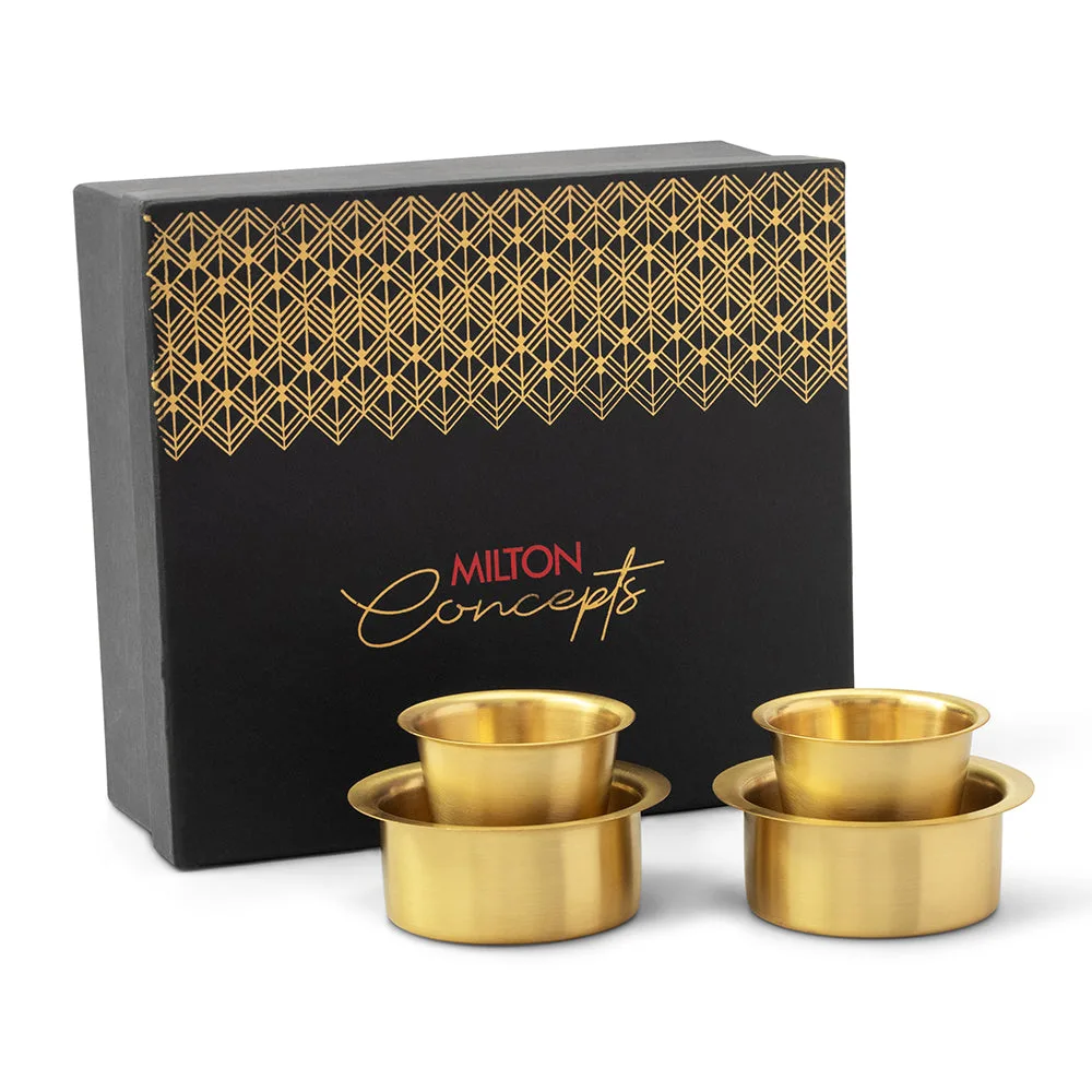 Brass Dabara Tumbler Set of 2 (Milton Concepts) - Image 2