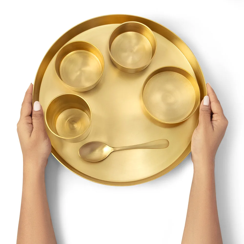 Brass Dinner Thali Set (Milton Concepts) - Image 6