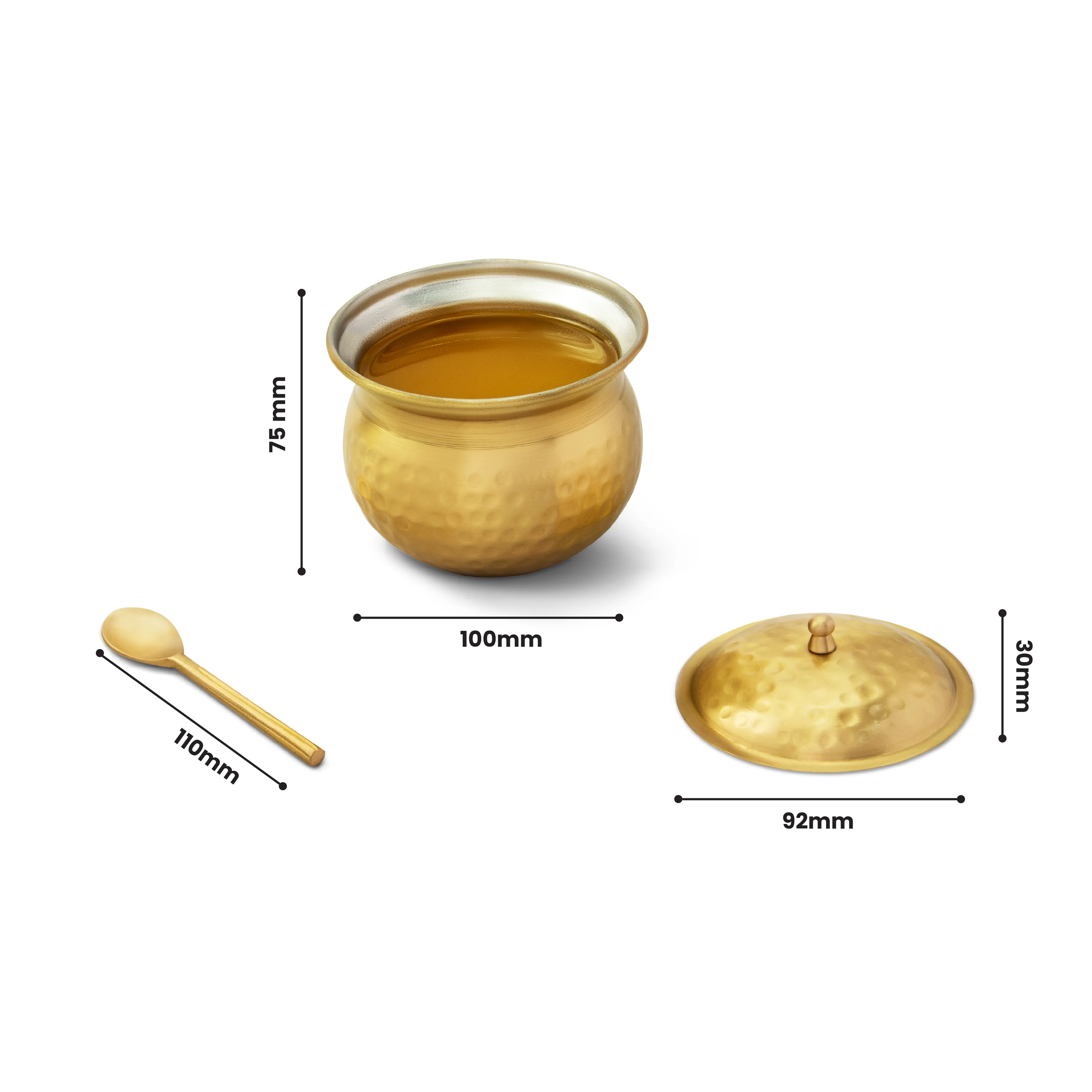Brass Ghee Pot (Milton Concepts) - Image 4