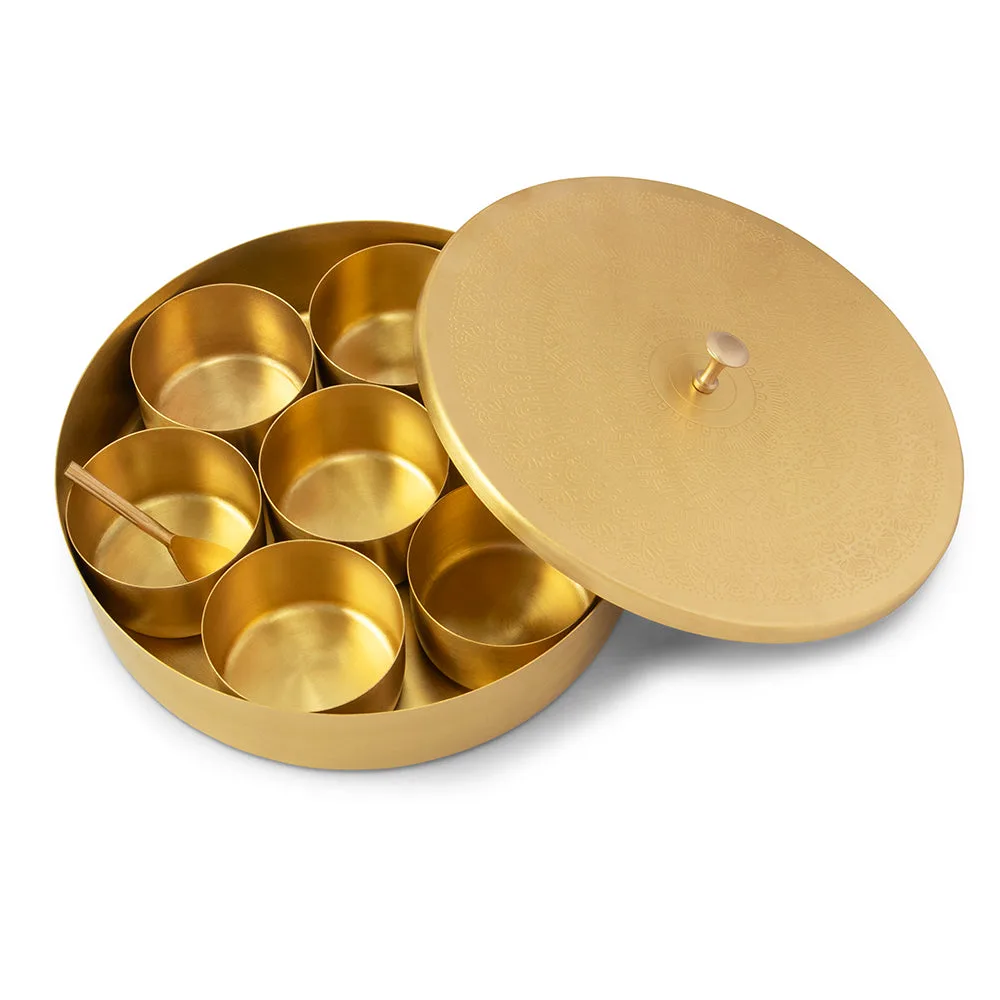Brass Masala Box (Milton Concepts) - Image 3