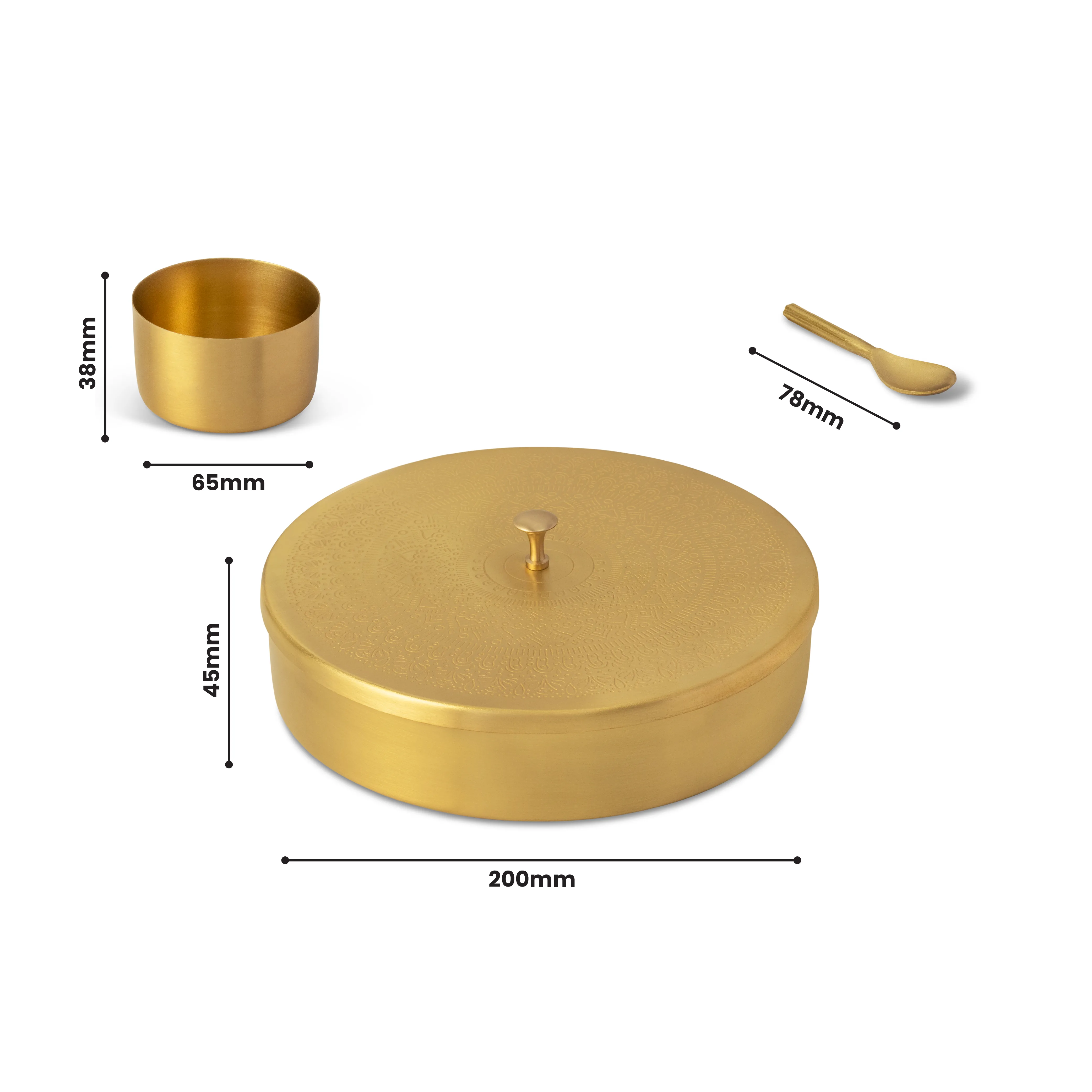 Brass Masala Box (Milton Concepts) - Image 4