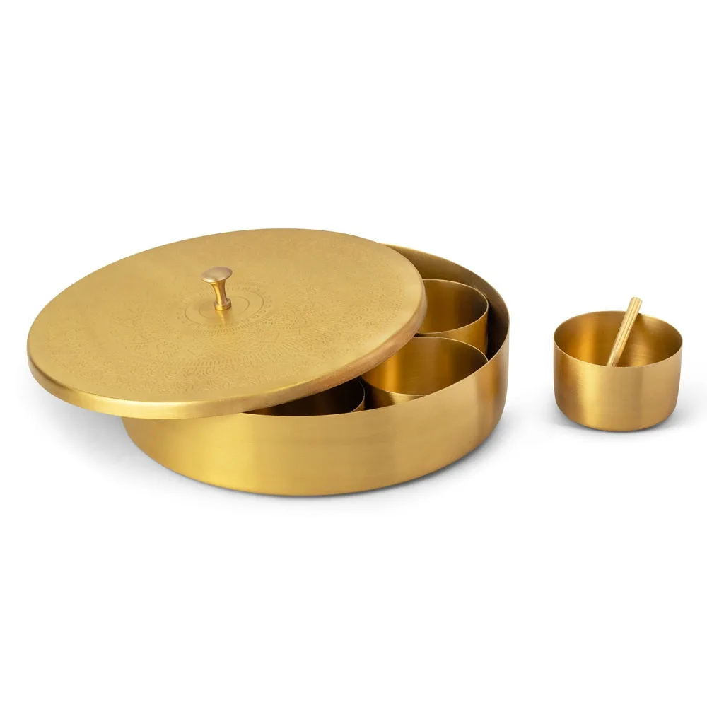 Brass Masala Box (Milton Concepts) - Image 6