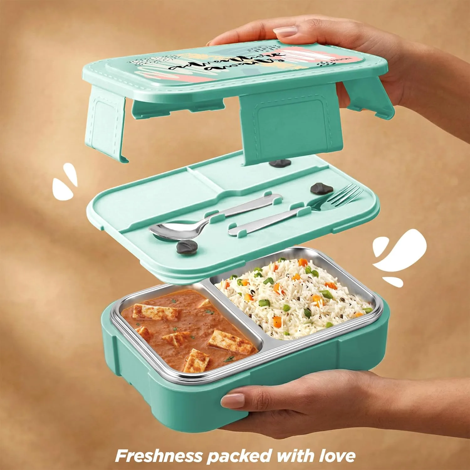 Bravo 2 Steel Thermoware Lunchbox (Milton) - Image 2