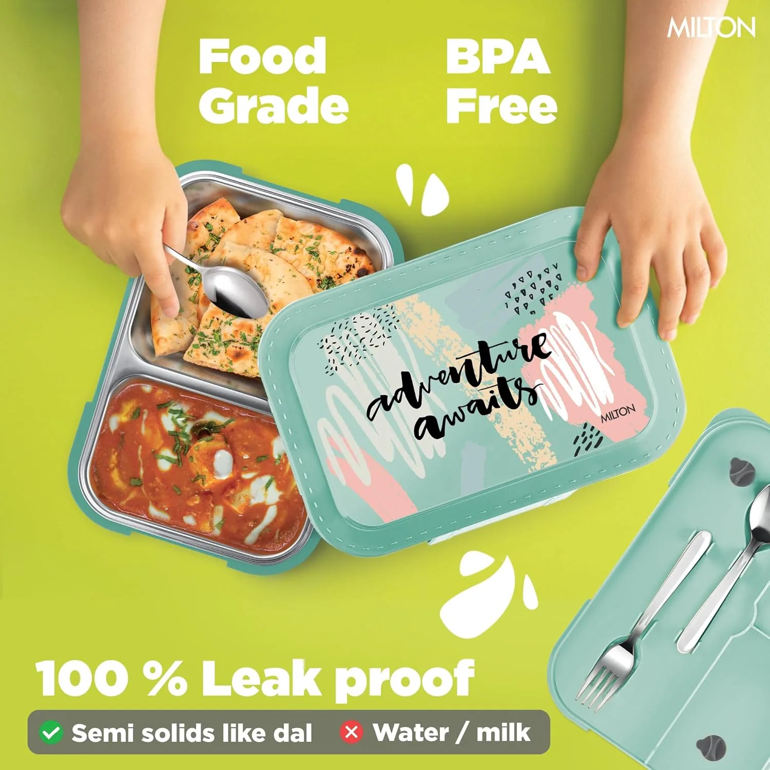 Bravo 2 Steel Thermoware Lunchbox (Milton) - Image 4