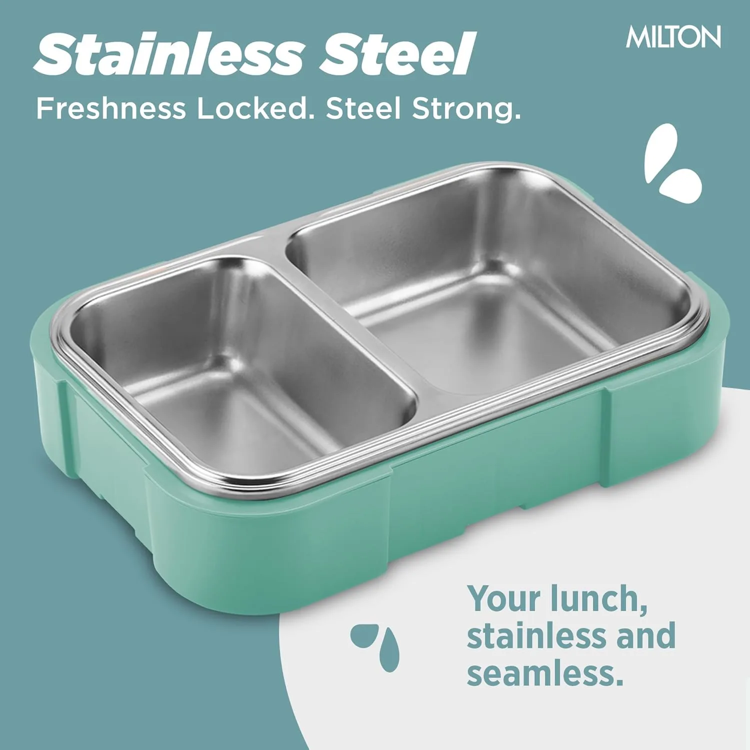 Bravo 2 Steel Thermoware Lunchbox (Milton) - Image 8