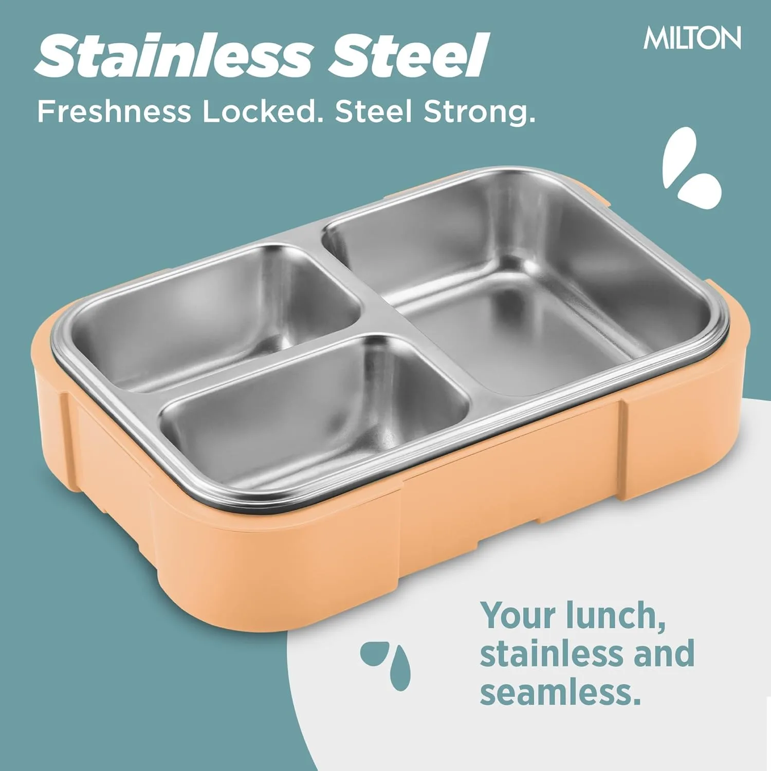 Bravo 3 Steel Thermoware Lunchbox (Milton) - Image 17