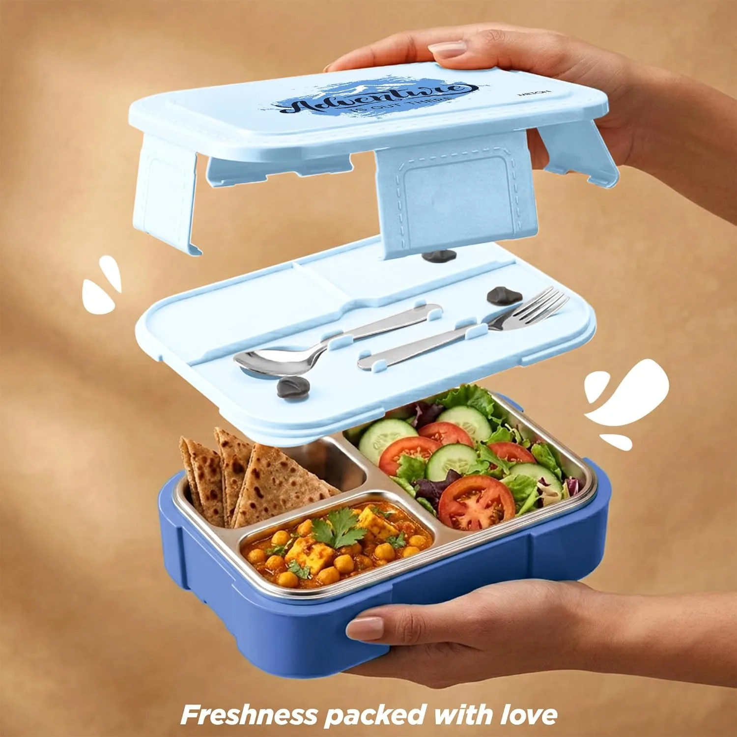 Bravo 3 Steel Thermoware Lunchbox (Milton) - Image 20