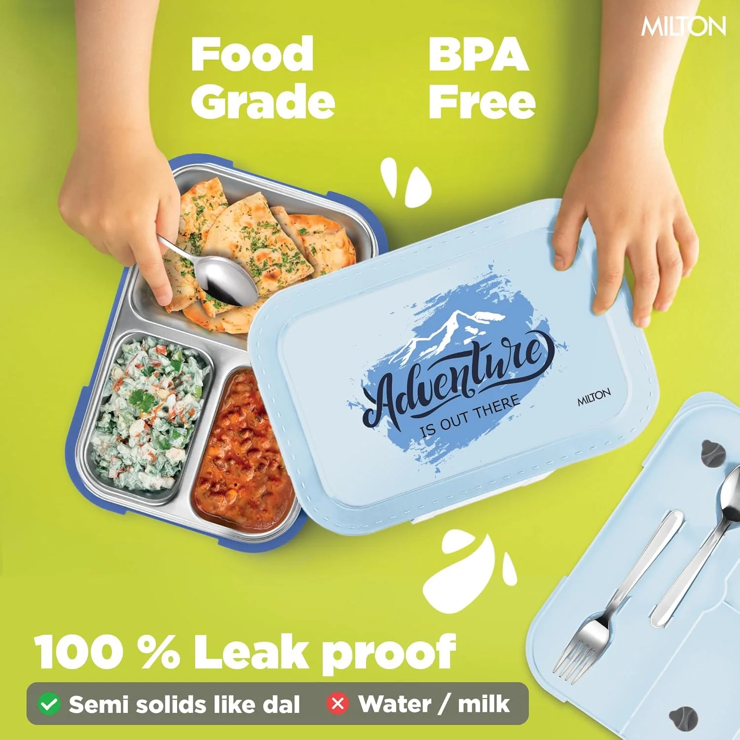Bravo 3 Steel Thermoware Lunchbox (Milton) - Image 24