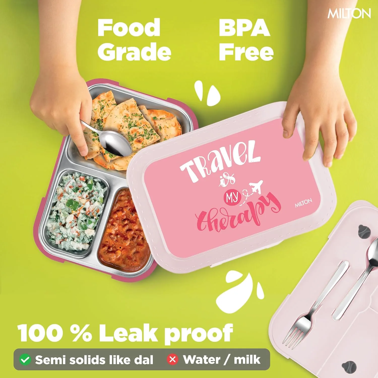 Bravo 3 Steel Thermoware Lunchbox (Milton) - Image 32