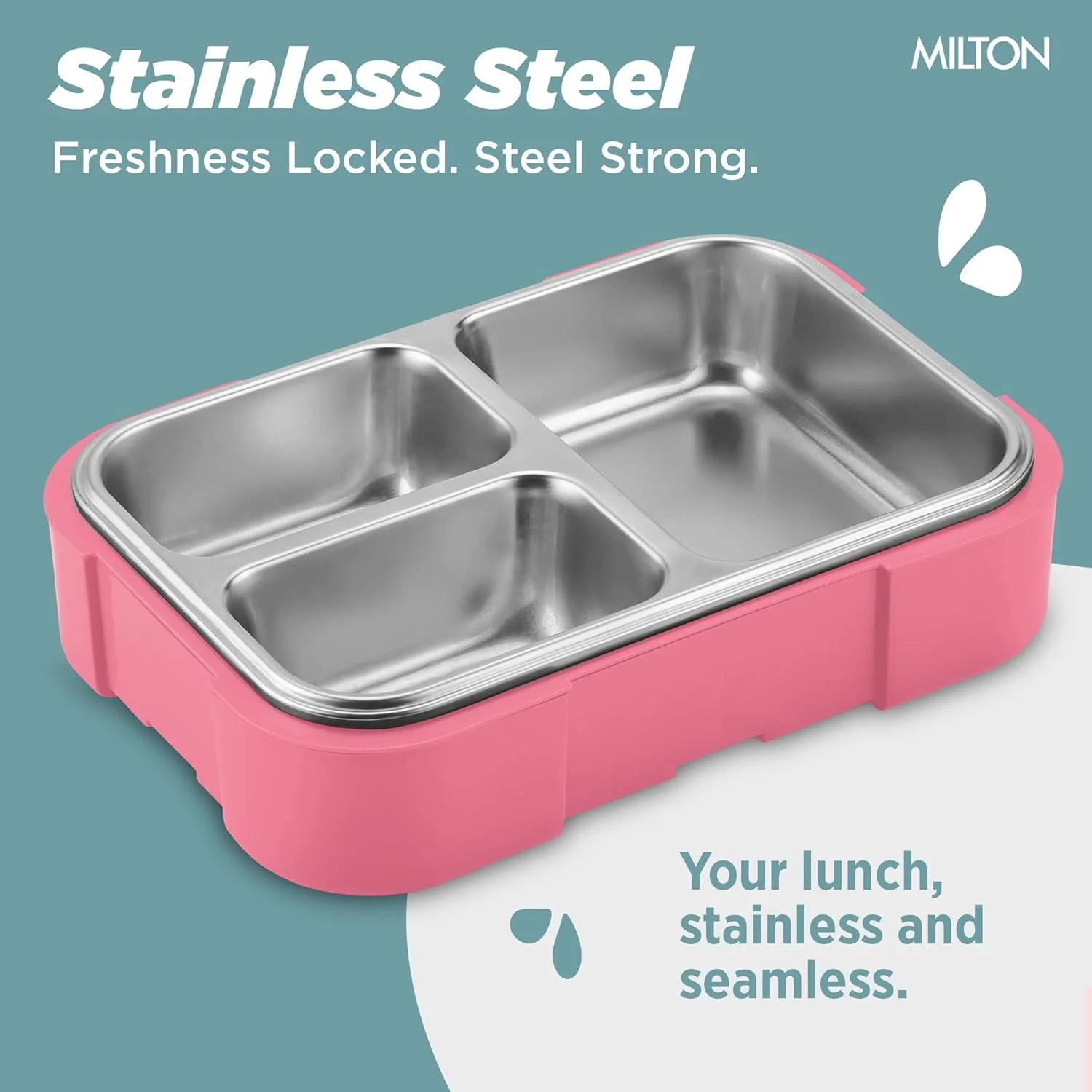 Bravo 3 Steel Thermoware Lunchbox (Milton) - Image 34