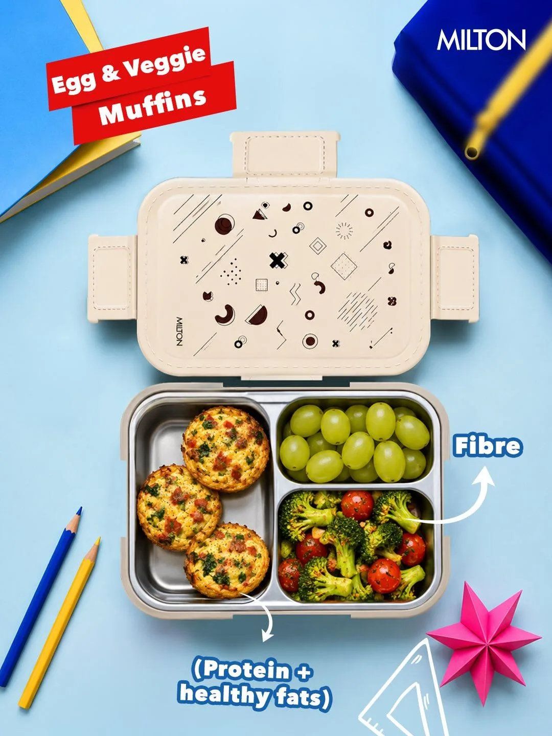 Bravo 3 Steel Thermoware Lunchbox (Milton) - Image 5