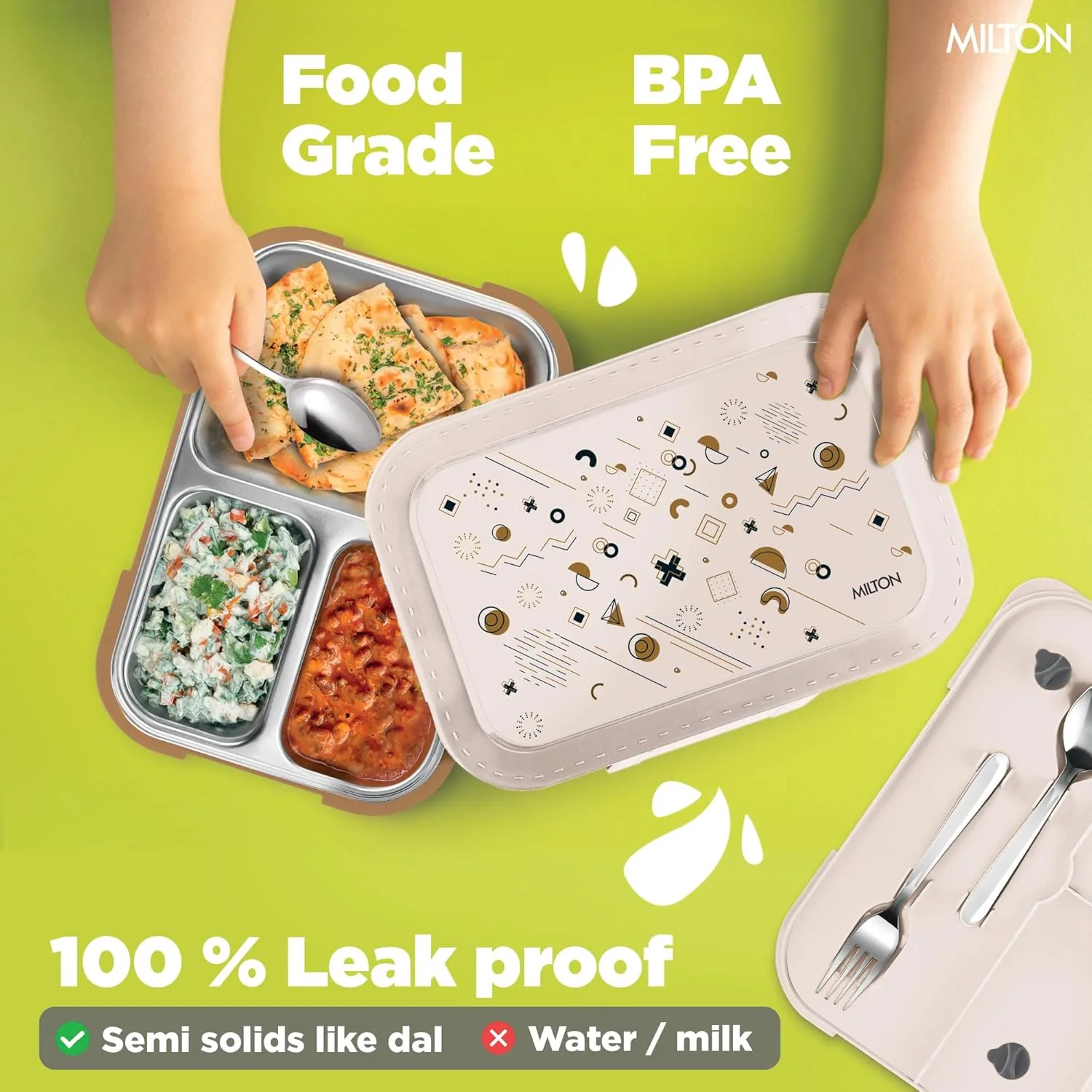 Bravo 3 Steel Thermoware Lunchbox (Milton) - Image 6