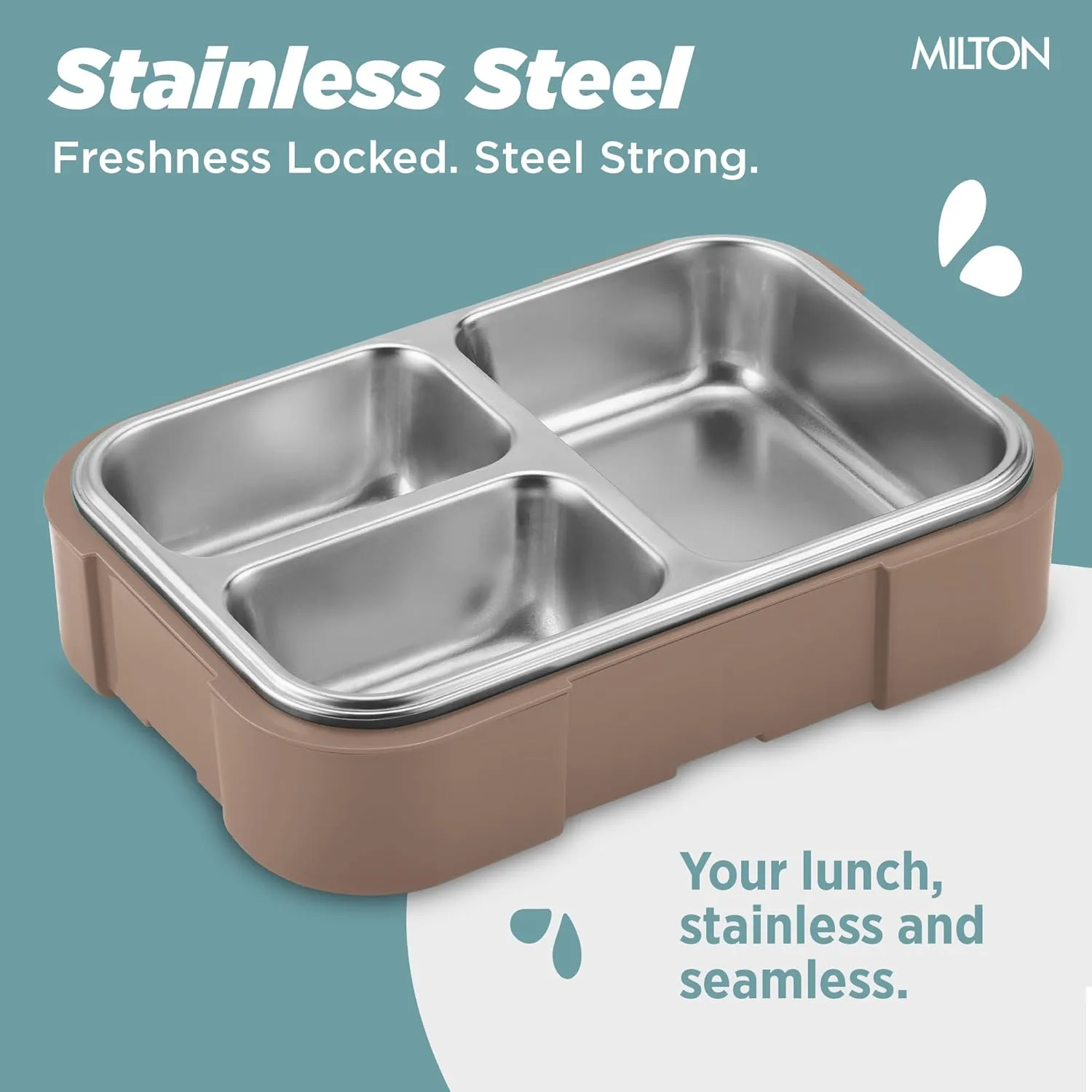 Bravo 3 Steel Thermoware Lunchbox (Milton) - Image 8
