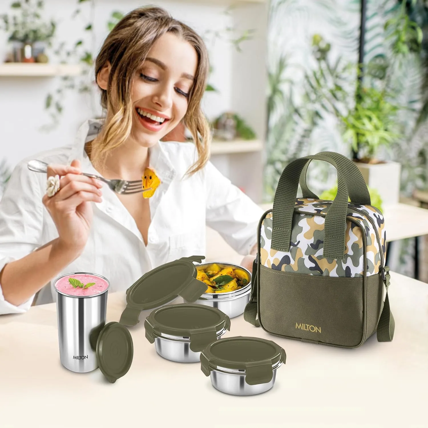 Camo Feast Stainless Steel Tiffin (Milton) - Image 3