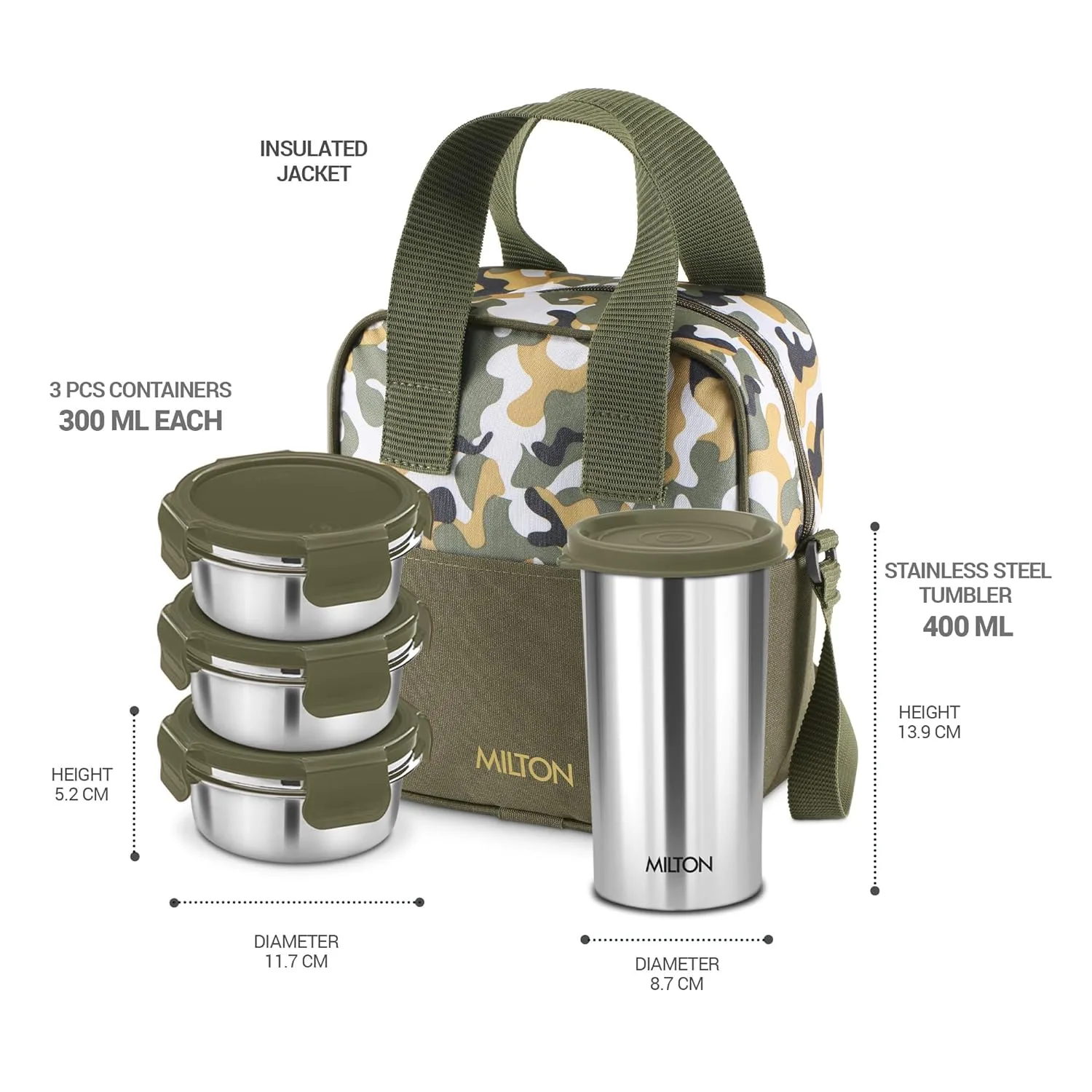 Camo Feast Stainless Steel Tiffin (Milton) - Image 6