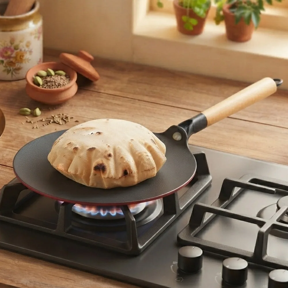 Cast Iron Concave Tawa with Enamel Coating (Milton Procook) - Image 1