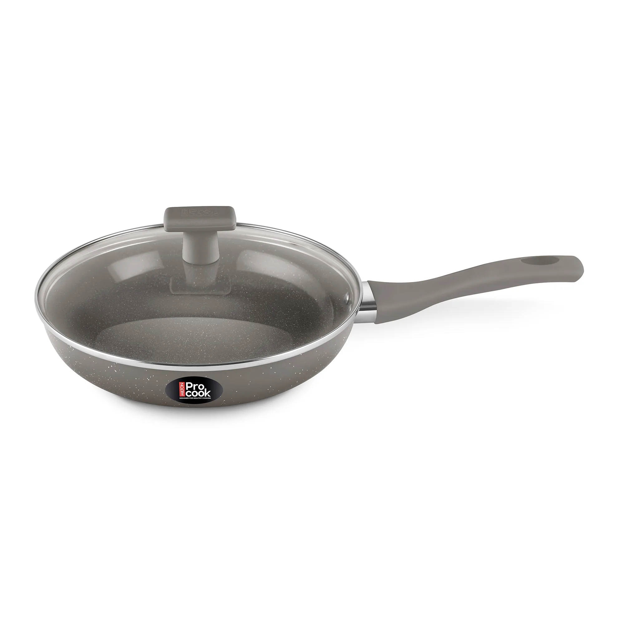 Ceramic Fry Pan With Glass Lid (Procook by Milton) - Image 3