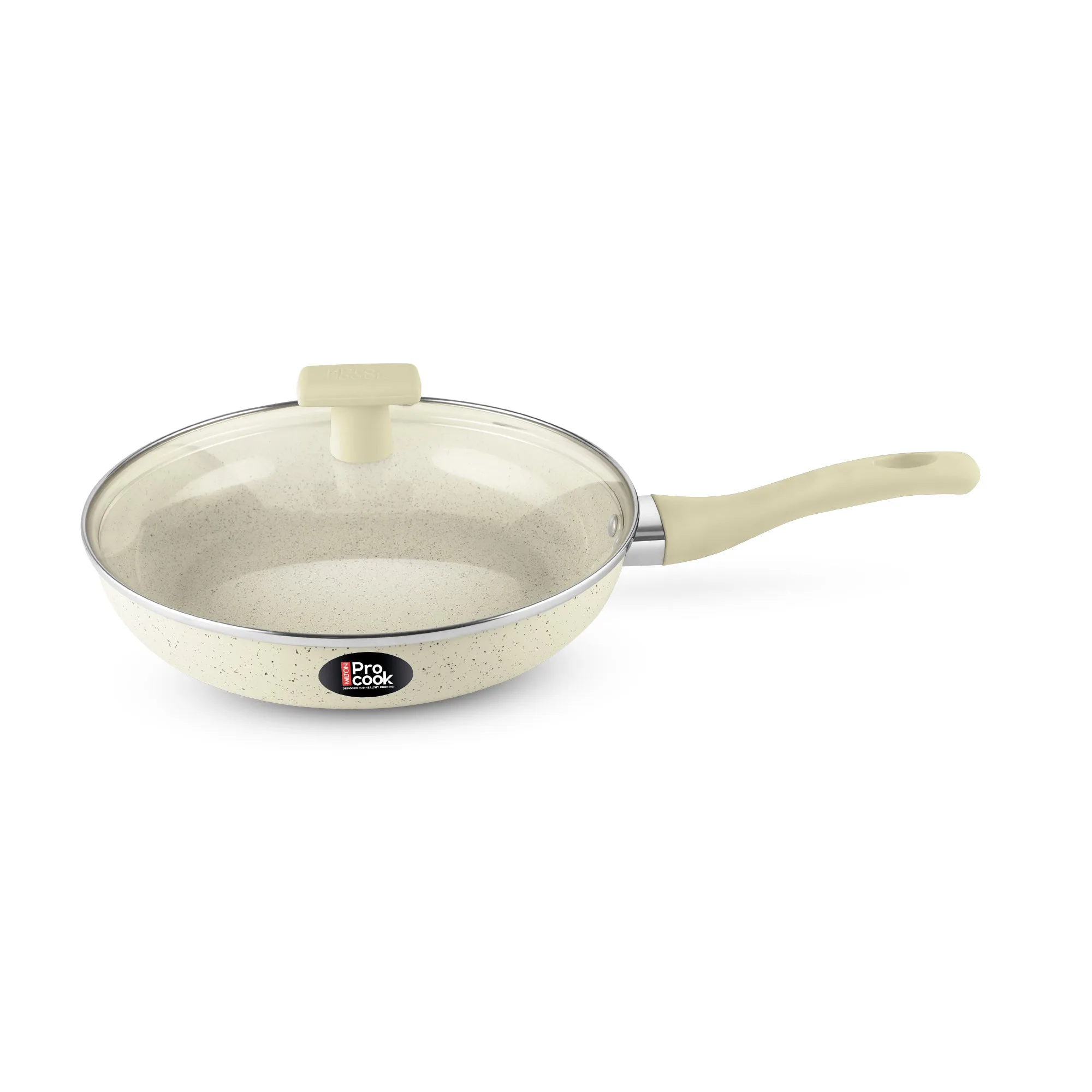 Ceramic Fry Pan With Glass Lid (Procook by Milton) - Image 4