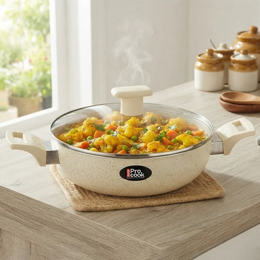 Ceramic Kadhai With Lid (Procook by Milton) - Image 4