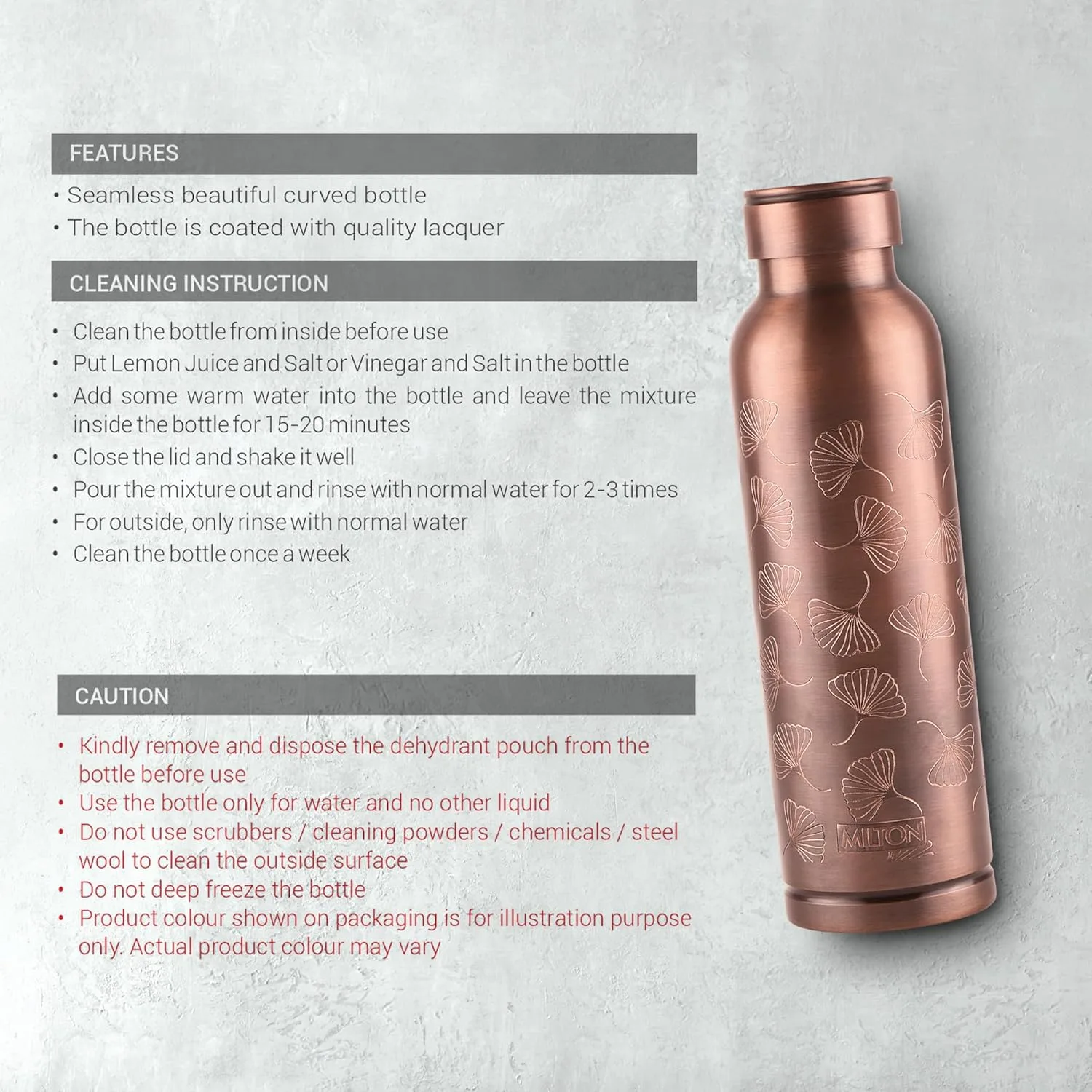 Copper Elegante Bottle Gift Set (Milton) - Image 6