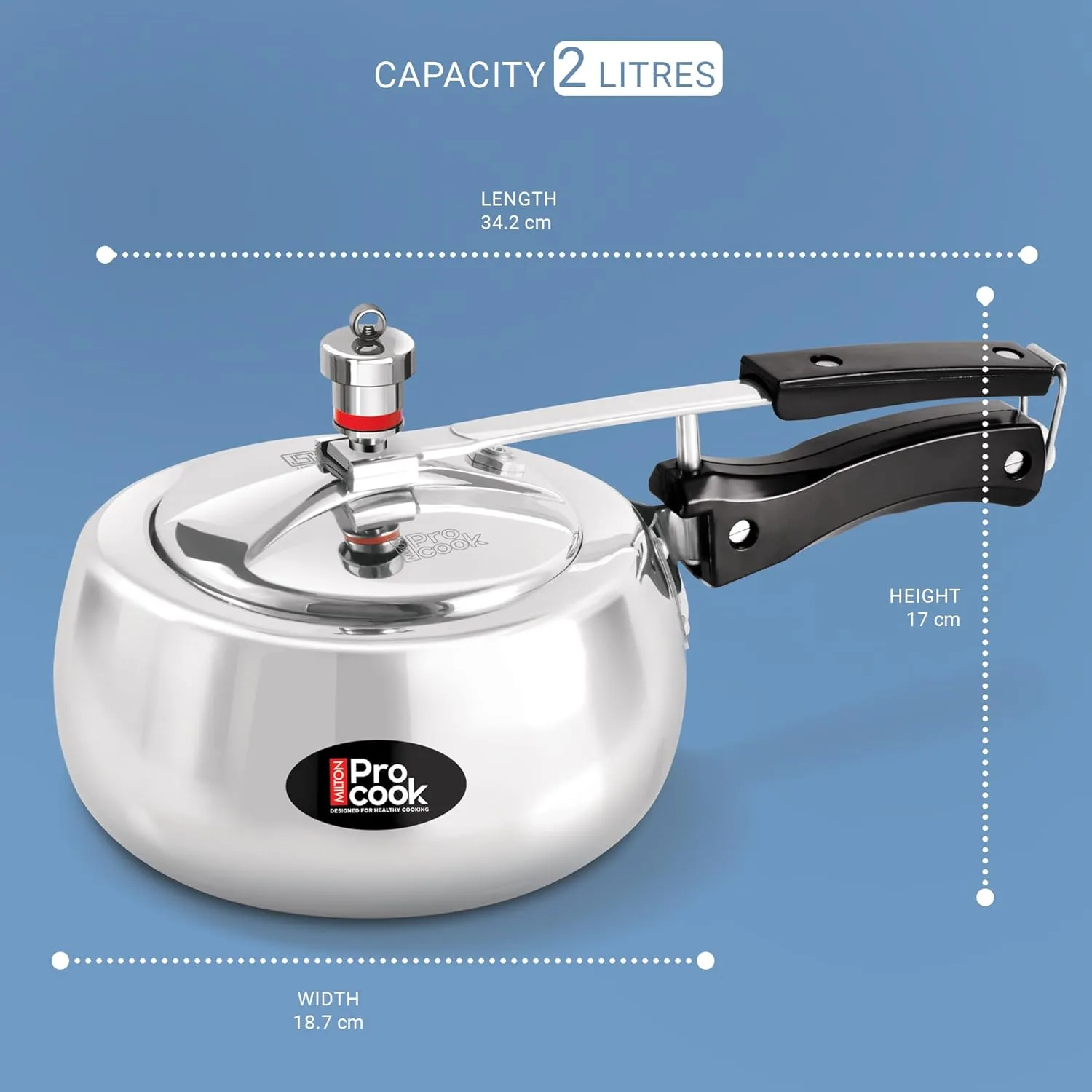 Curve Aluminium Pressure Cooker Inner Lid (Milton Procook) - Image 3