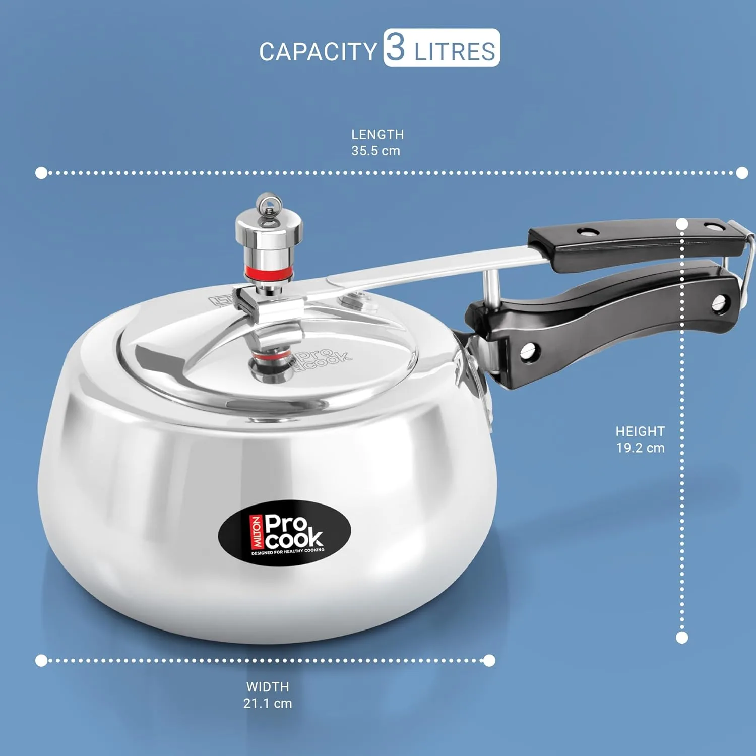 Curve Aluminium Pressure Cooker Inner Lid (Milton Procook) - Image 6