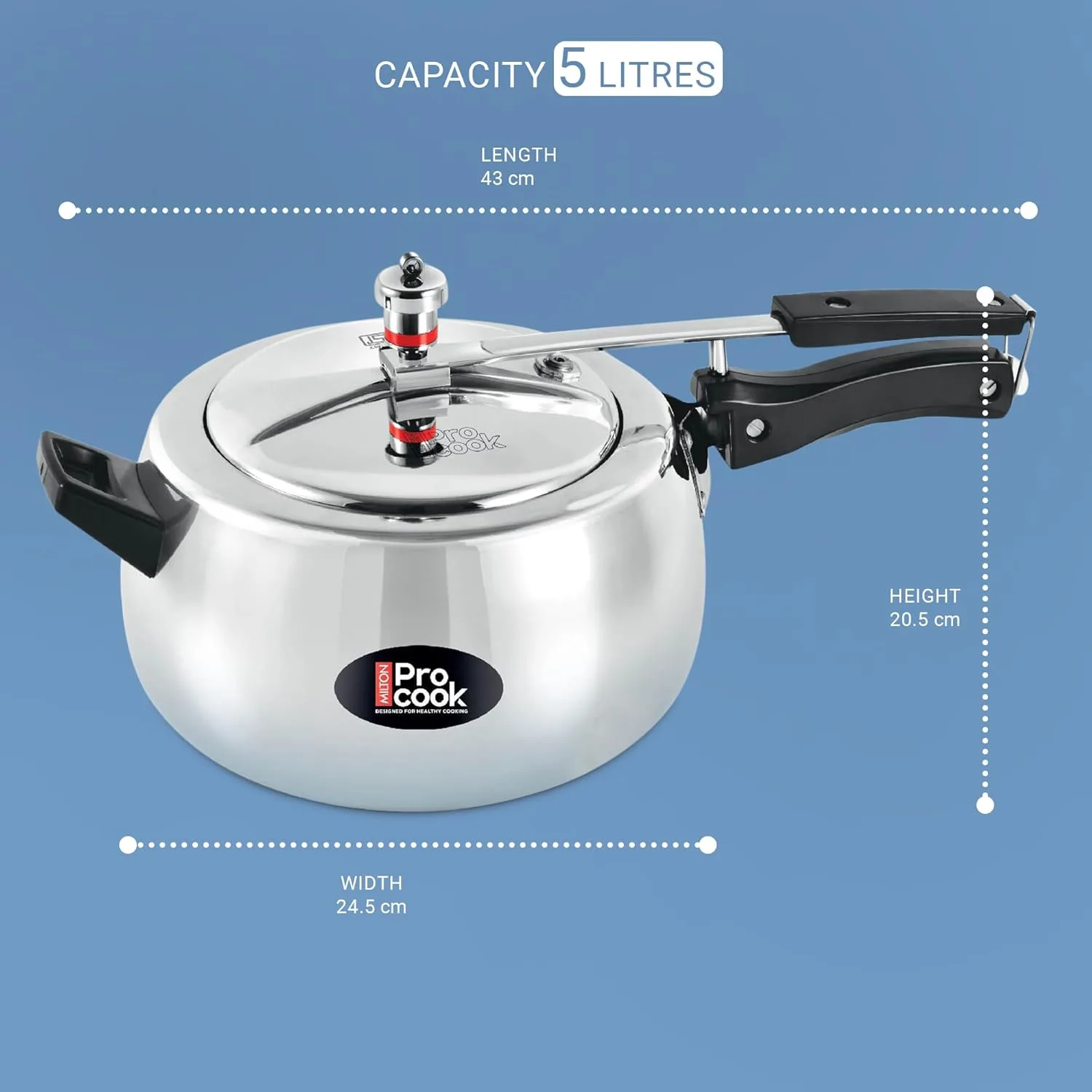 Curve Aluminium Pressure Cooker Inner Lid (Milton Procook) - Image 9