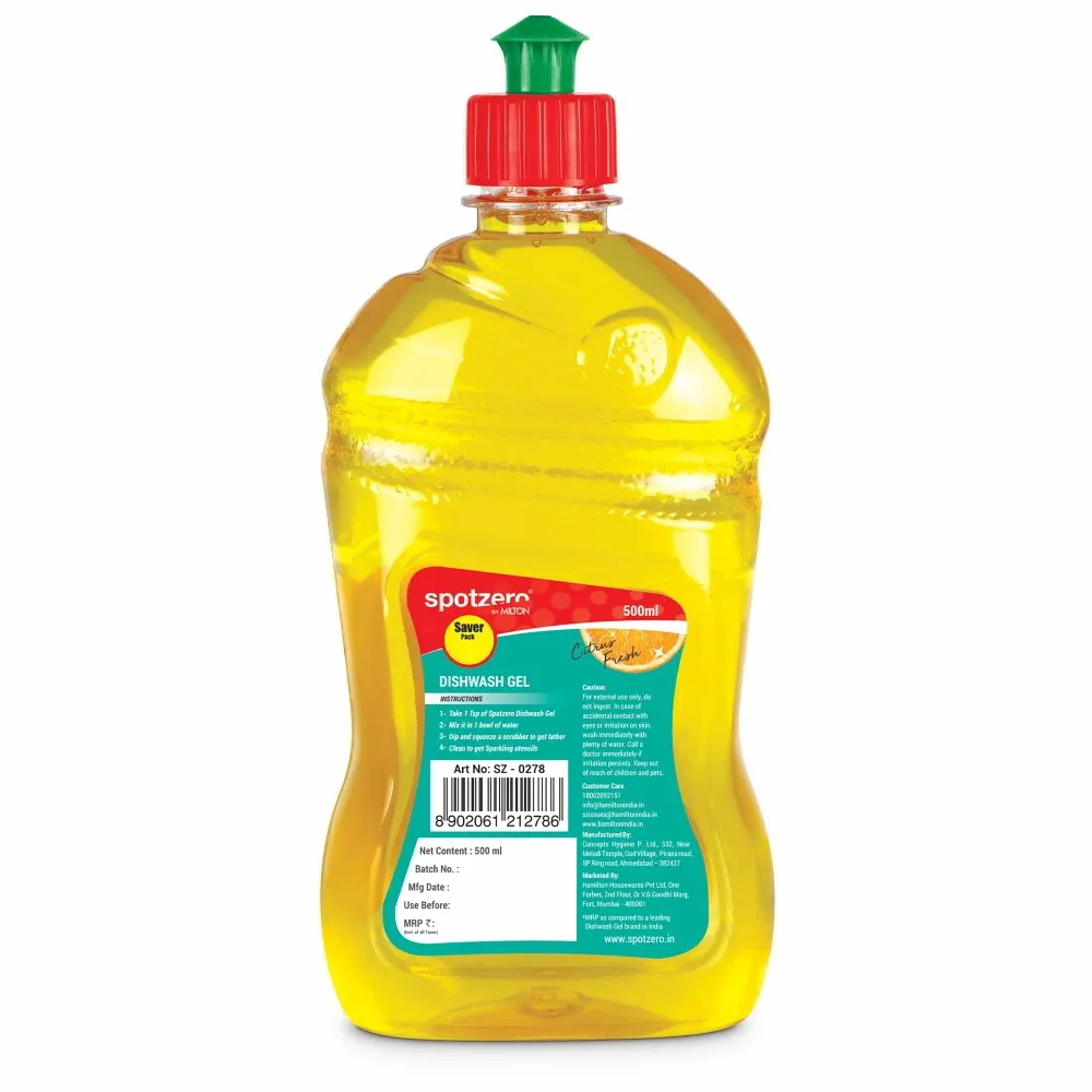 Dishwash Gel (Spotzero by Milton) - Image 1
