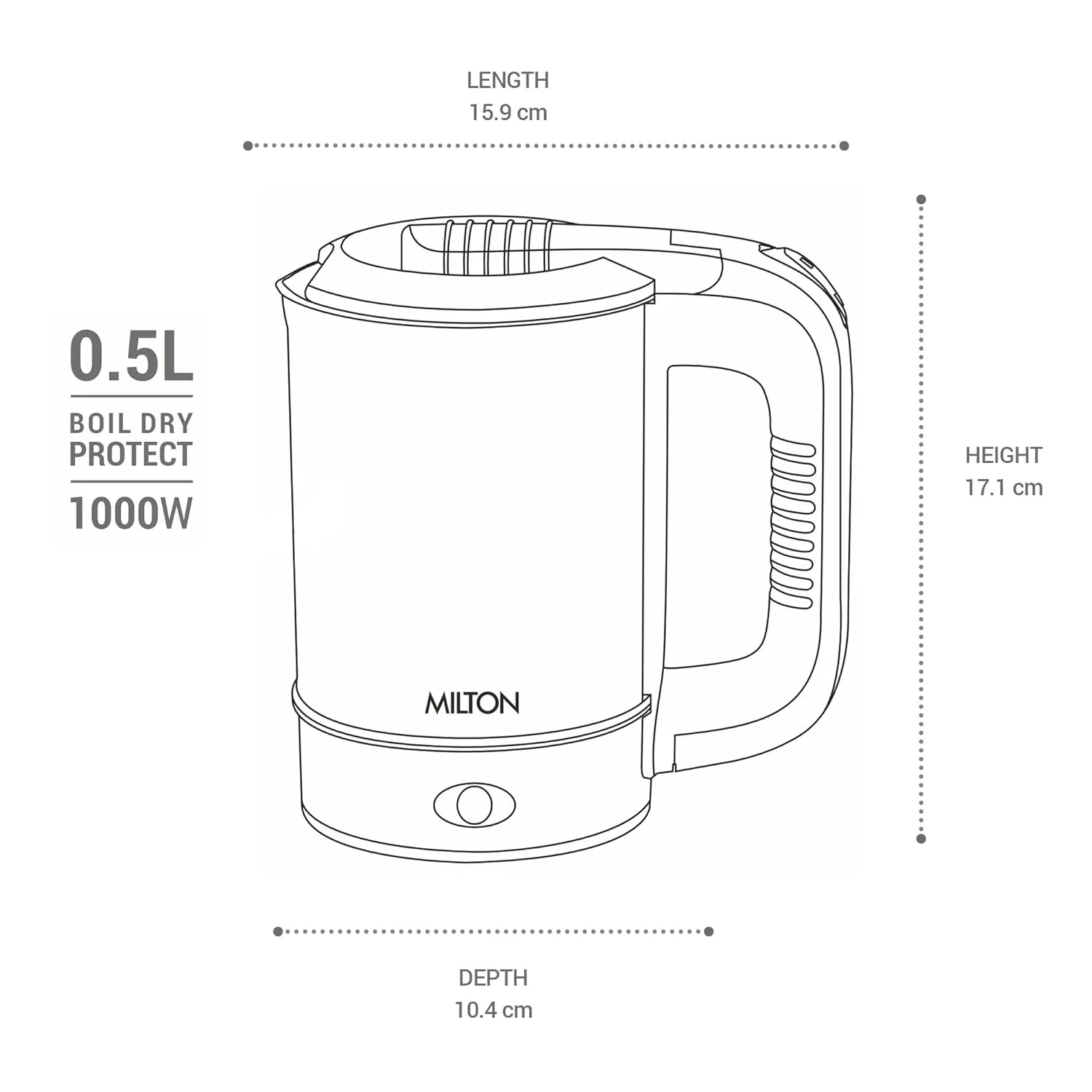 Electric Travel Kettle (Milton) - Image 9
