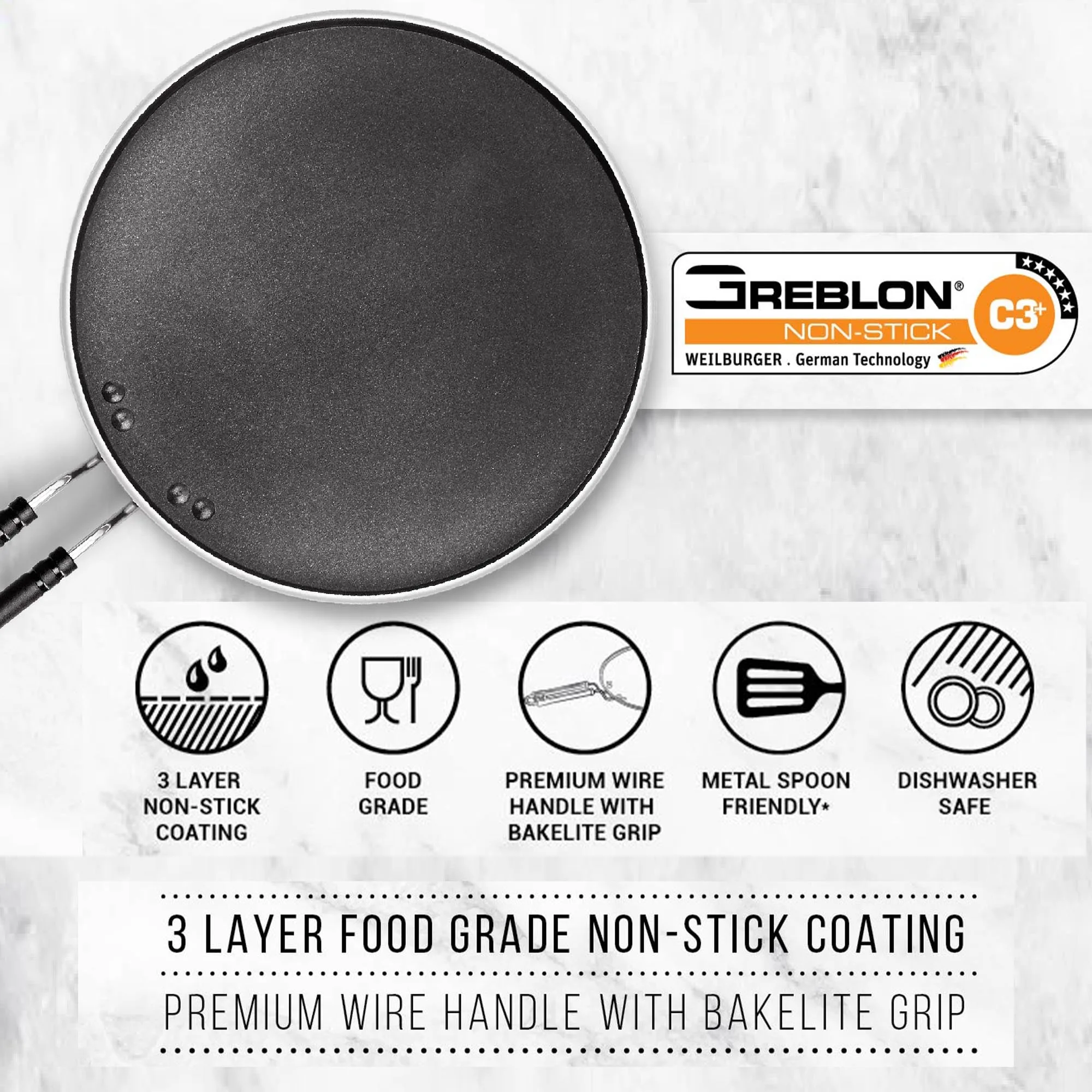 Flat Dosa Tawa Blackpearl (Milton Procook) - Image 5