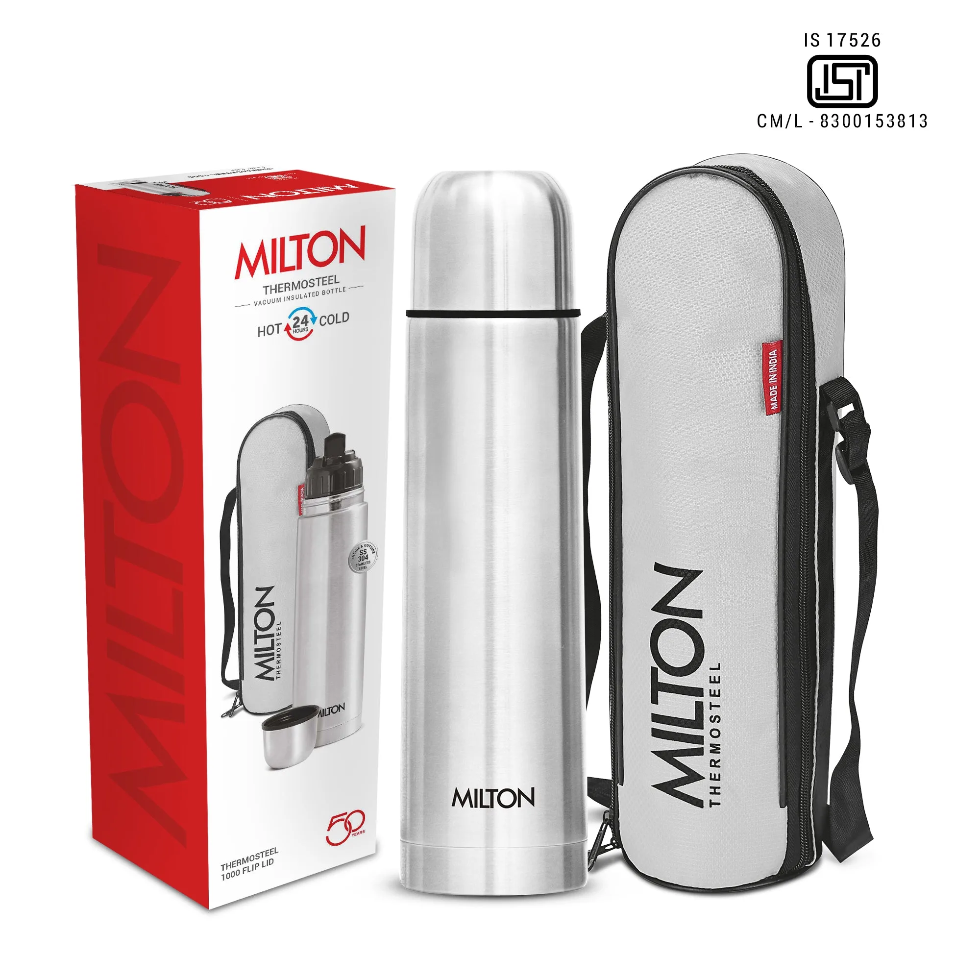 Flip Lid Thermosteel Bottle (Milton) - Image 11