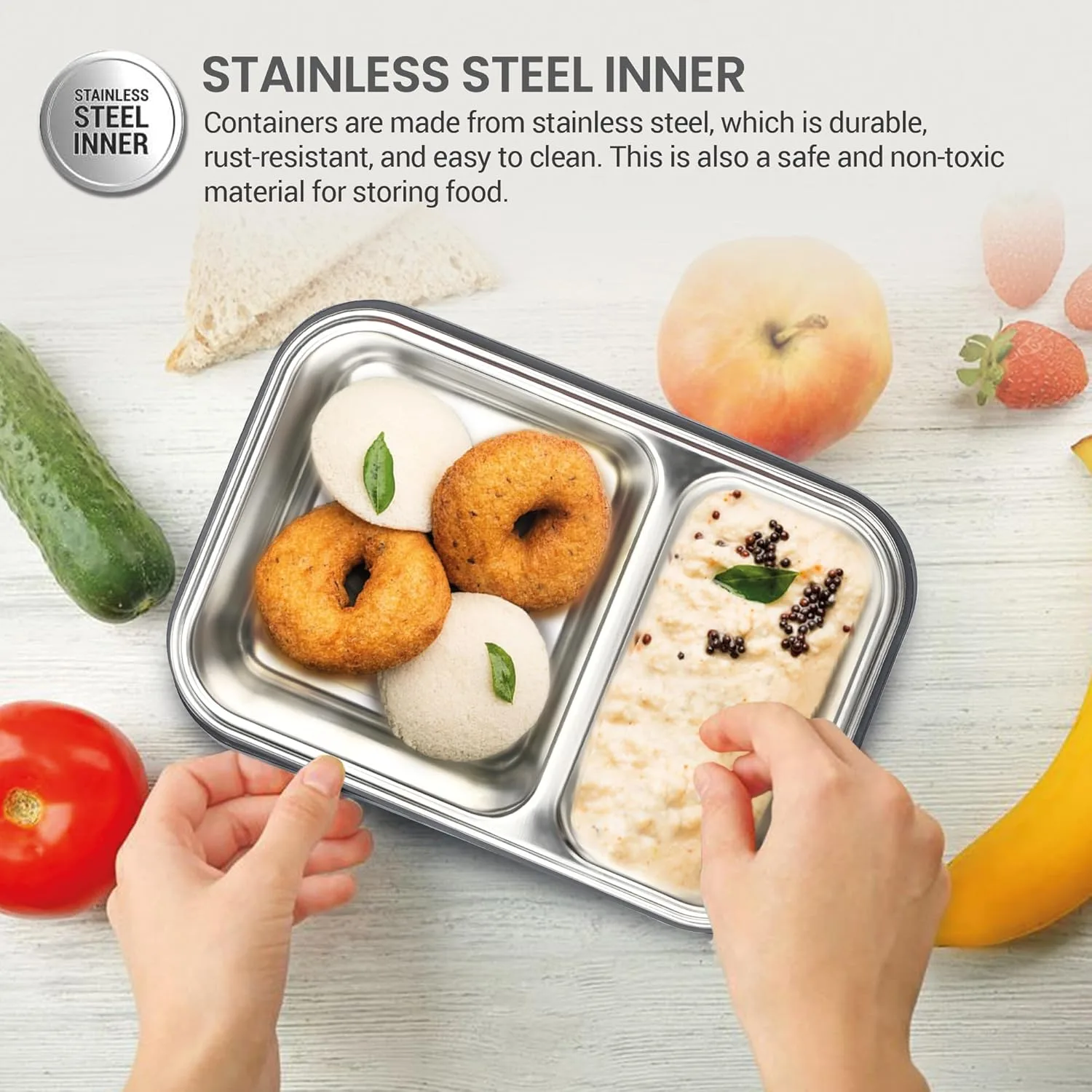Fun Feast Bento 2 Compartment Lunchbox (Milton) - Image 5