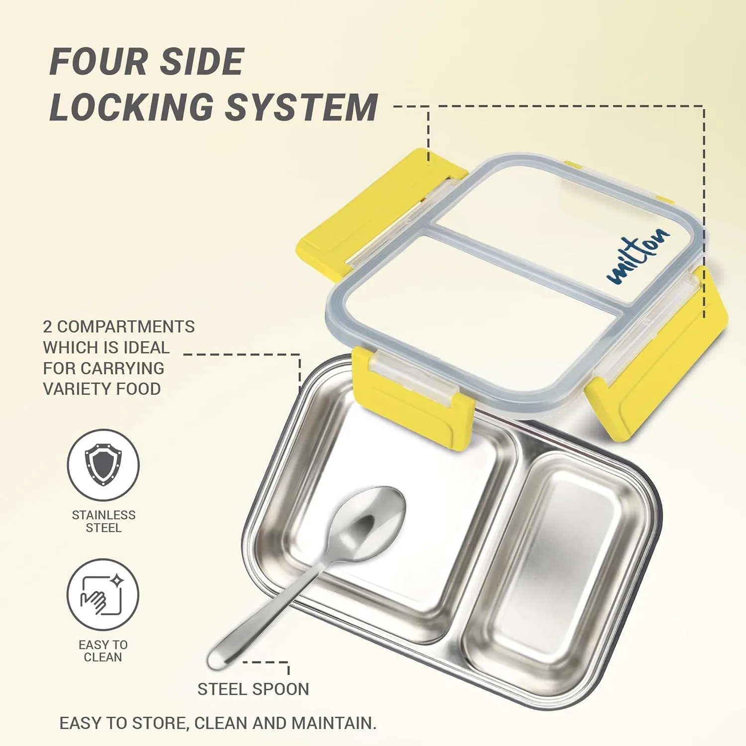 Fun Feast Bento 2 Compartment Lunchbox (Milton) - Image 7