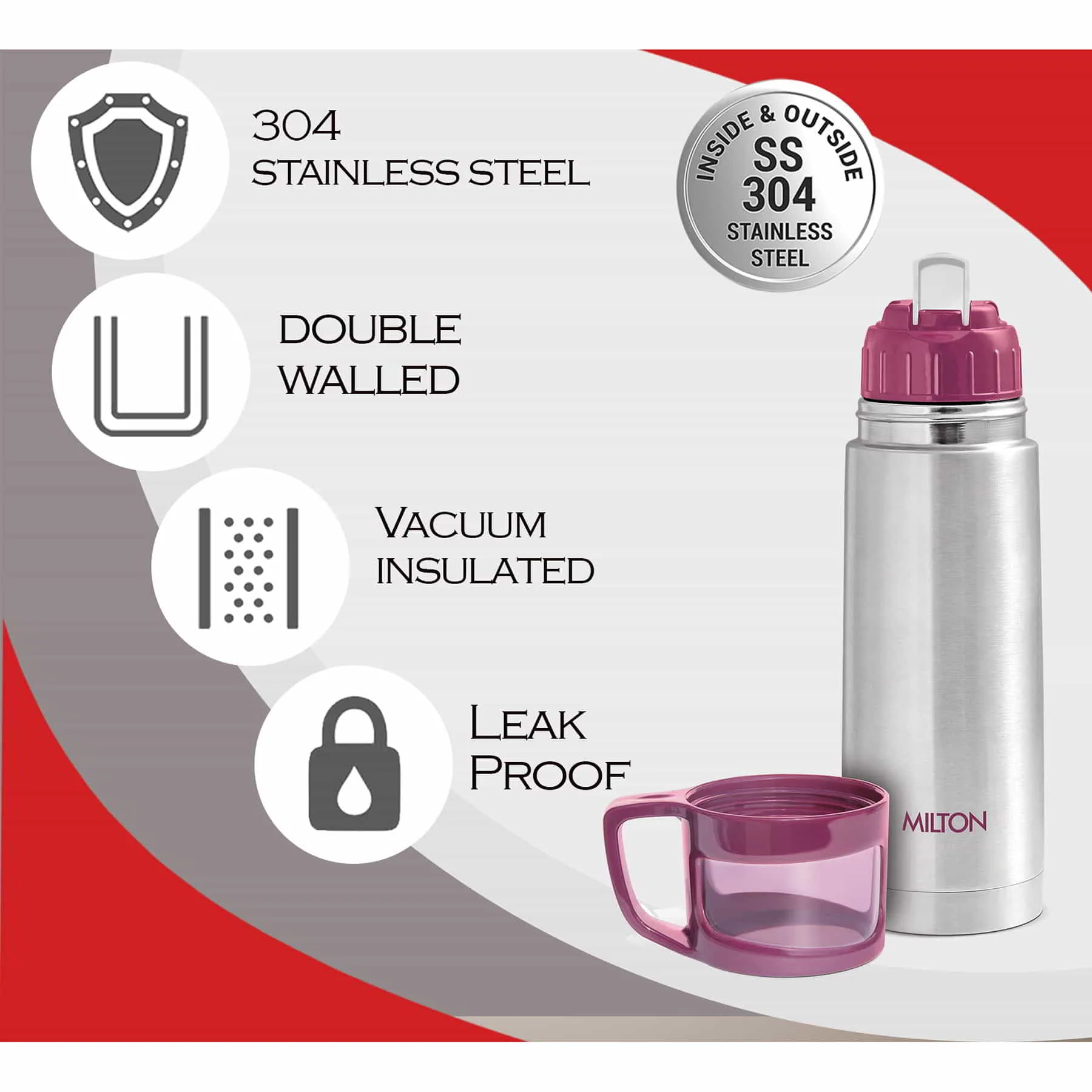 Glassy Thermosteel Flask (Milton) - Image 10